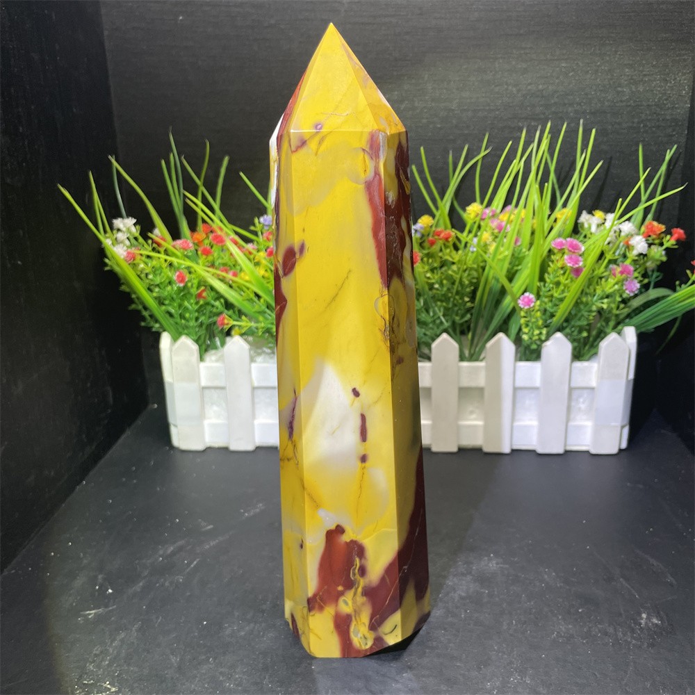 2.4LB 9.5″Natural A+ Mookaite Jasper Obelisk Crystal Reiki Tower Heal Decor