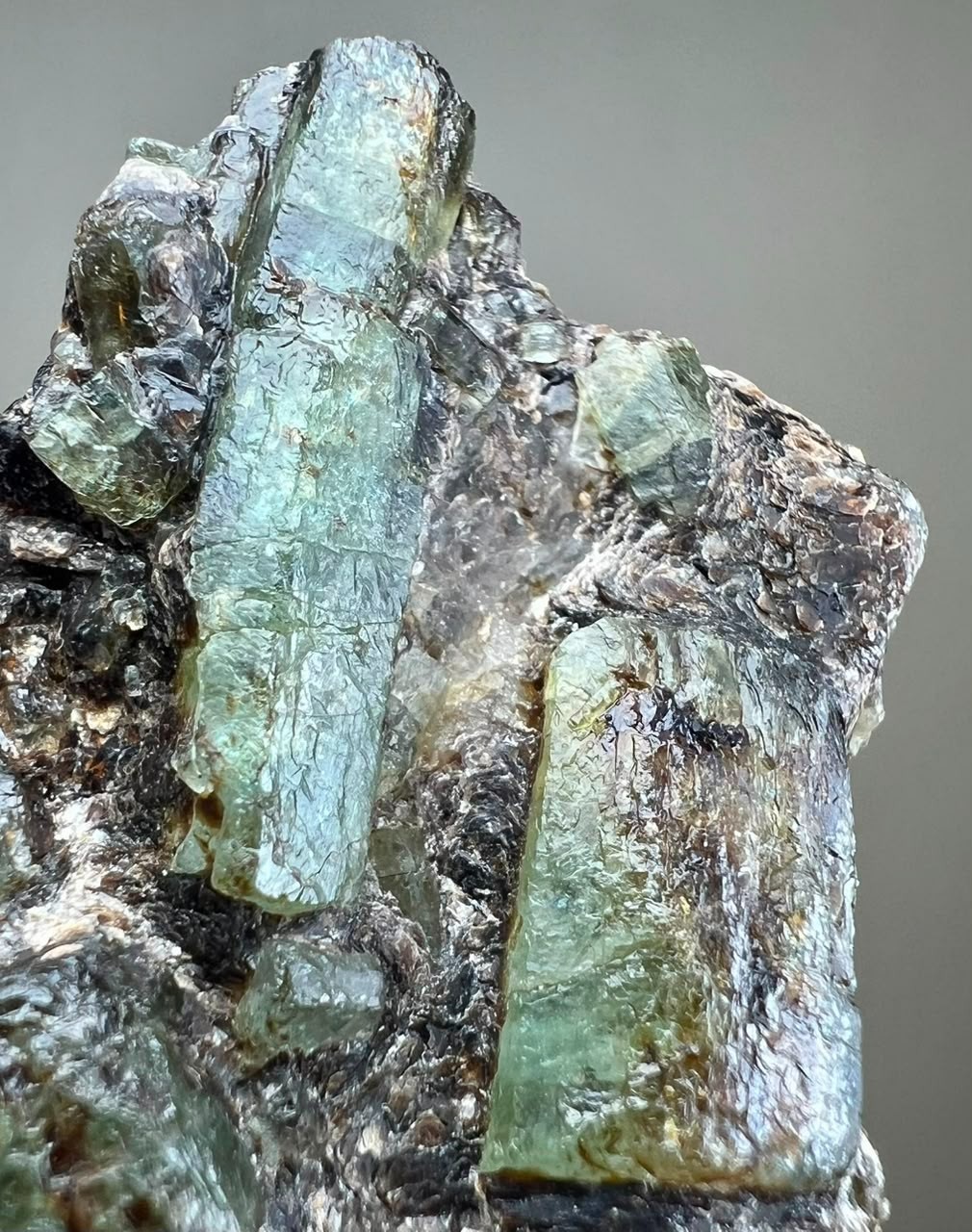 105CT, Transparent Green Emerald Huge Crystals Bunch Specimen @Chitral Pakistan