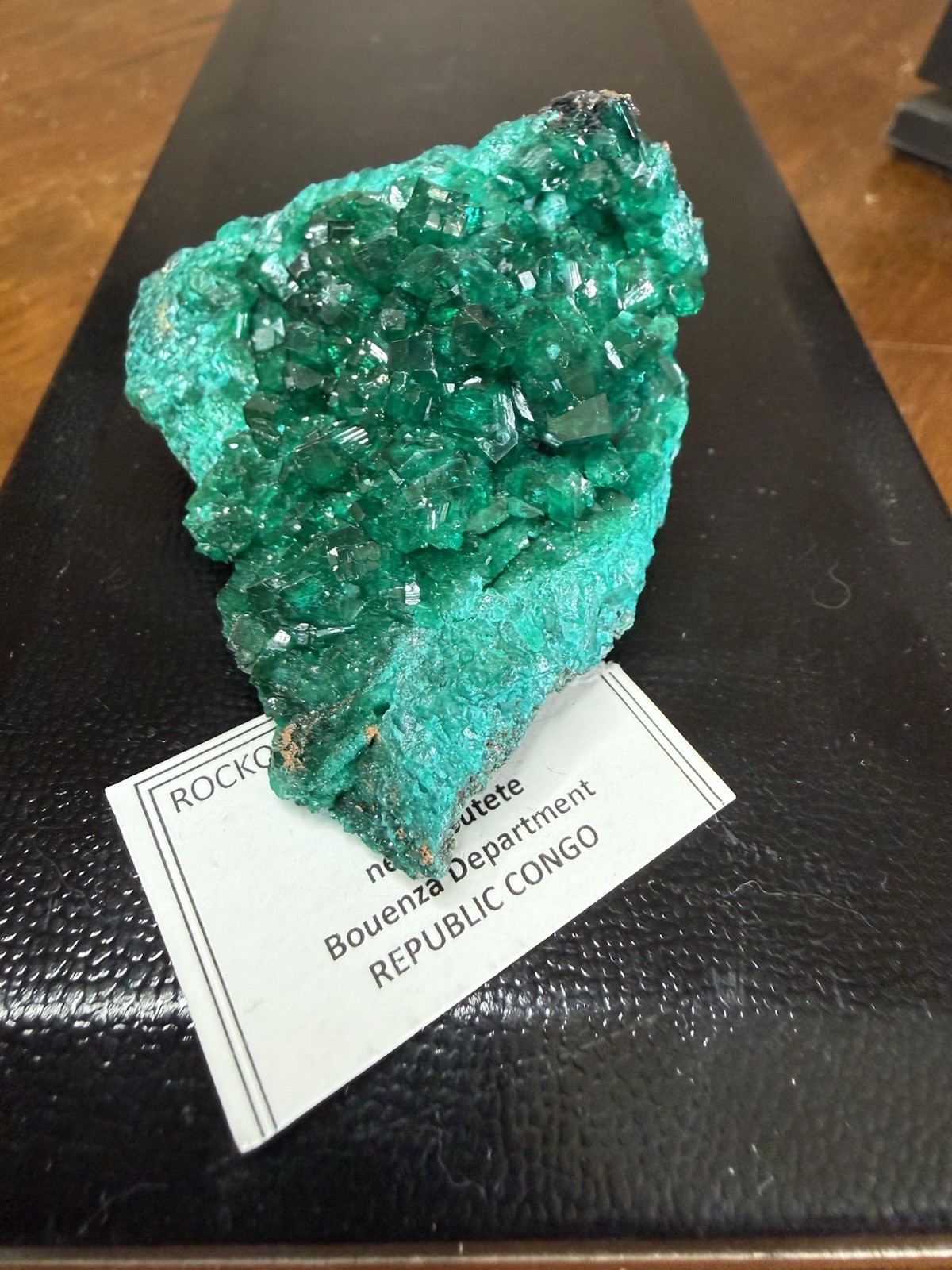 84.7g Gem Dioptase Crystal Cluster Mineral Specimen Bouenza Department, Congo
