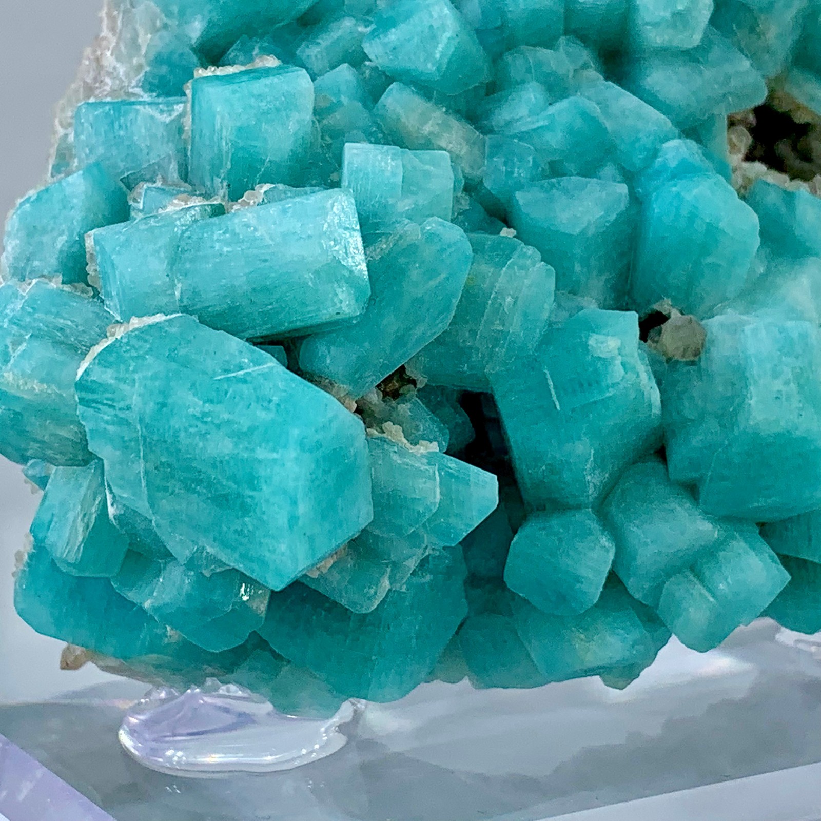 230g Rare!! Natural beautiful Amazonite with Quartz Crystal Specimen Rough