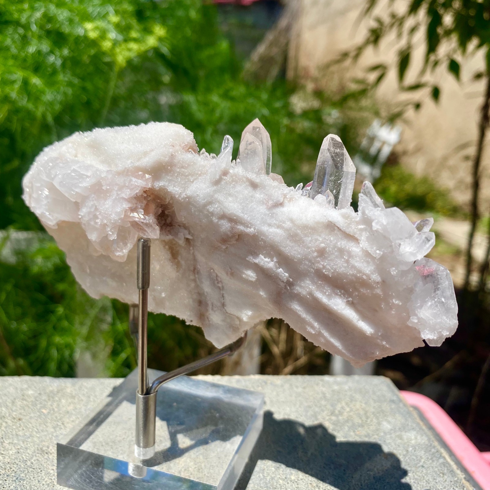 282G Natural Clear White Crystal Quartz Cluster Energy Healing Specimen