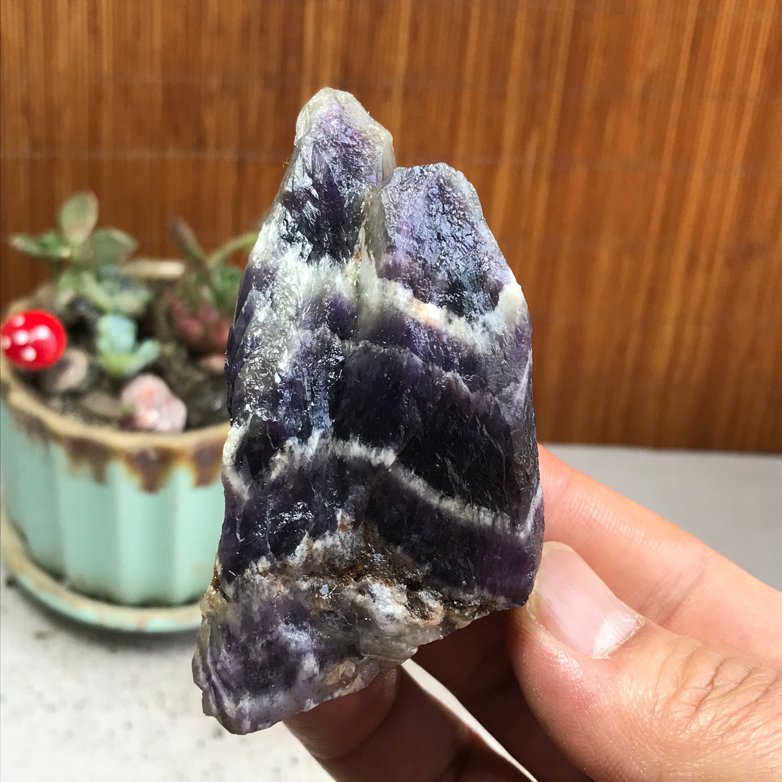 78-40-26mm Natural Dreamy amethyst Crystal gemstone Rough Mineral Specimen A4776