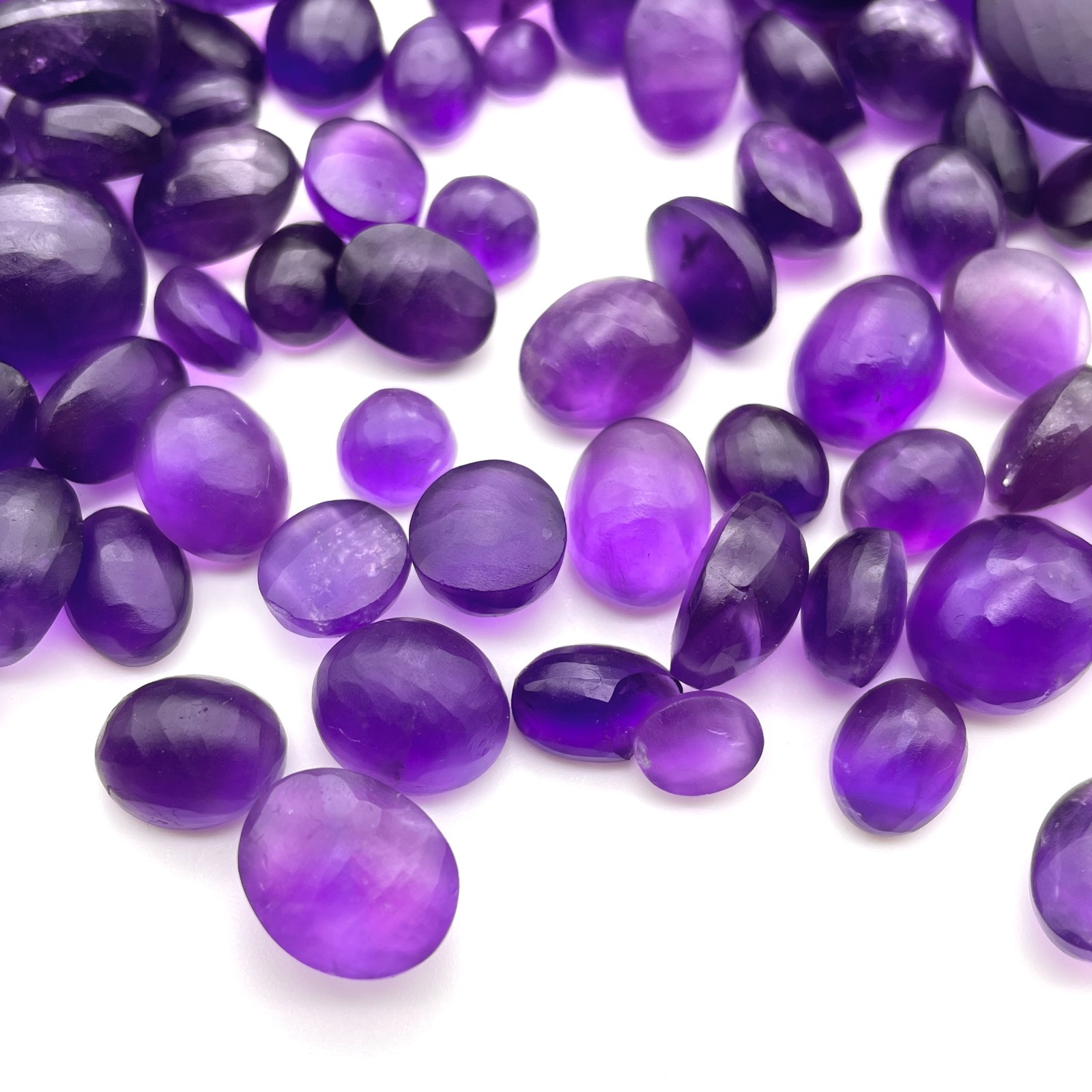 Natural Amethyst Rough Unpolished Cabochons 9×7-10x14mm | Raw Purple Gemstone