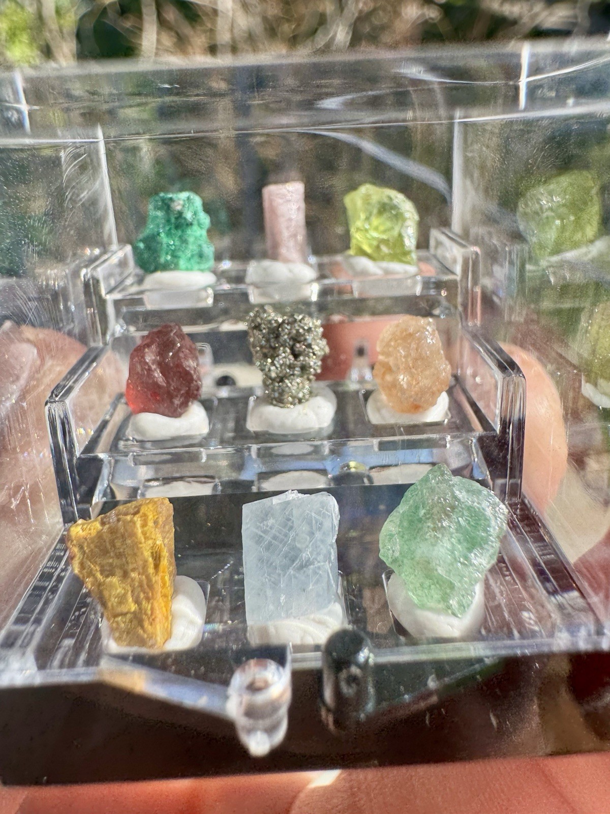 Collection Of 9 Assorted Mini Specimens In Perky Box. See Description