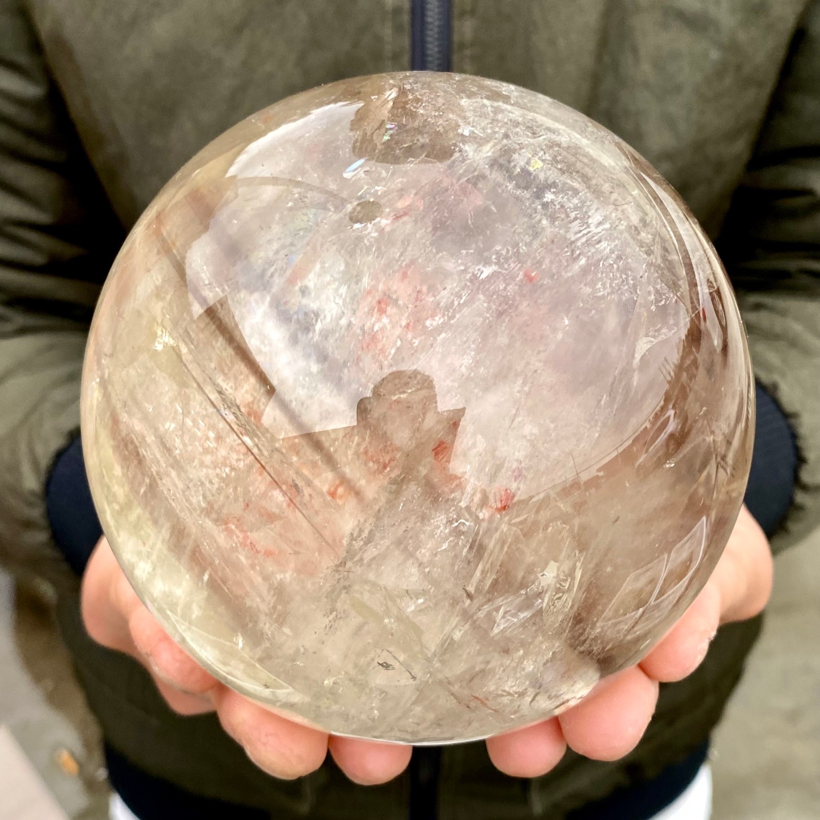 3.15LB Natural clear quartz sphere quartz crystal ball reiki Energy healing