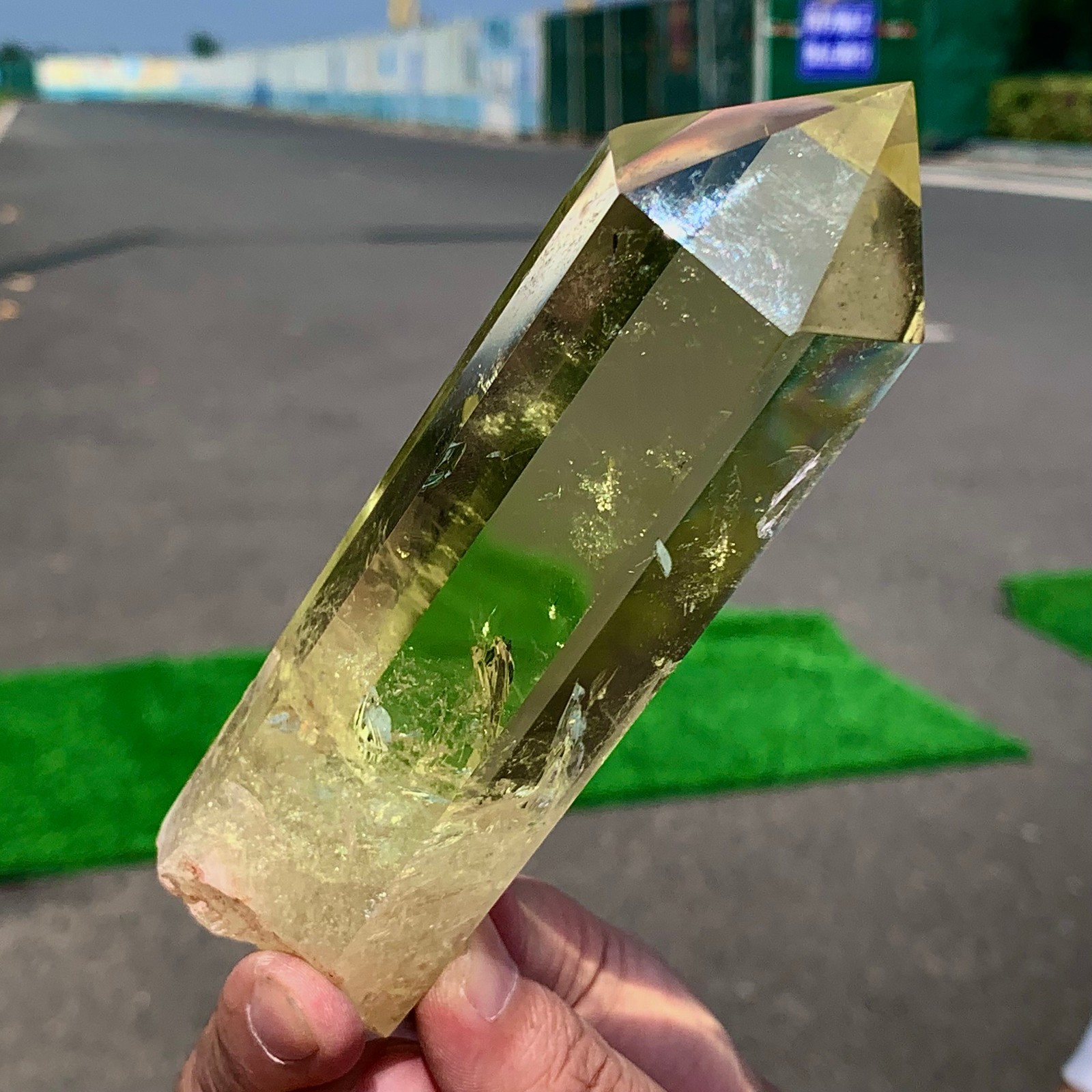 284G Natural citrine obelisk tower wand points spiritual healing