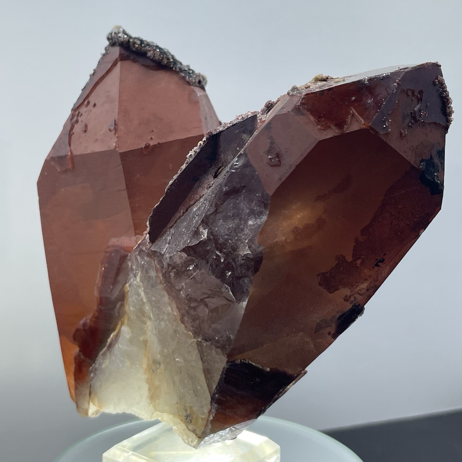 Crystal Red Hematite on Quartz Morocco 644g