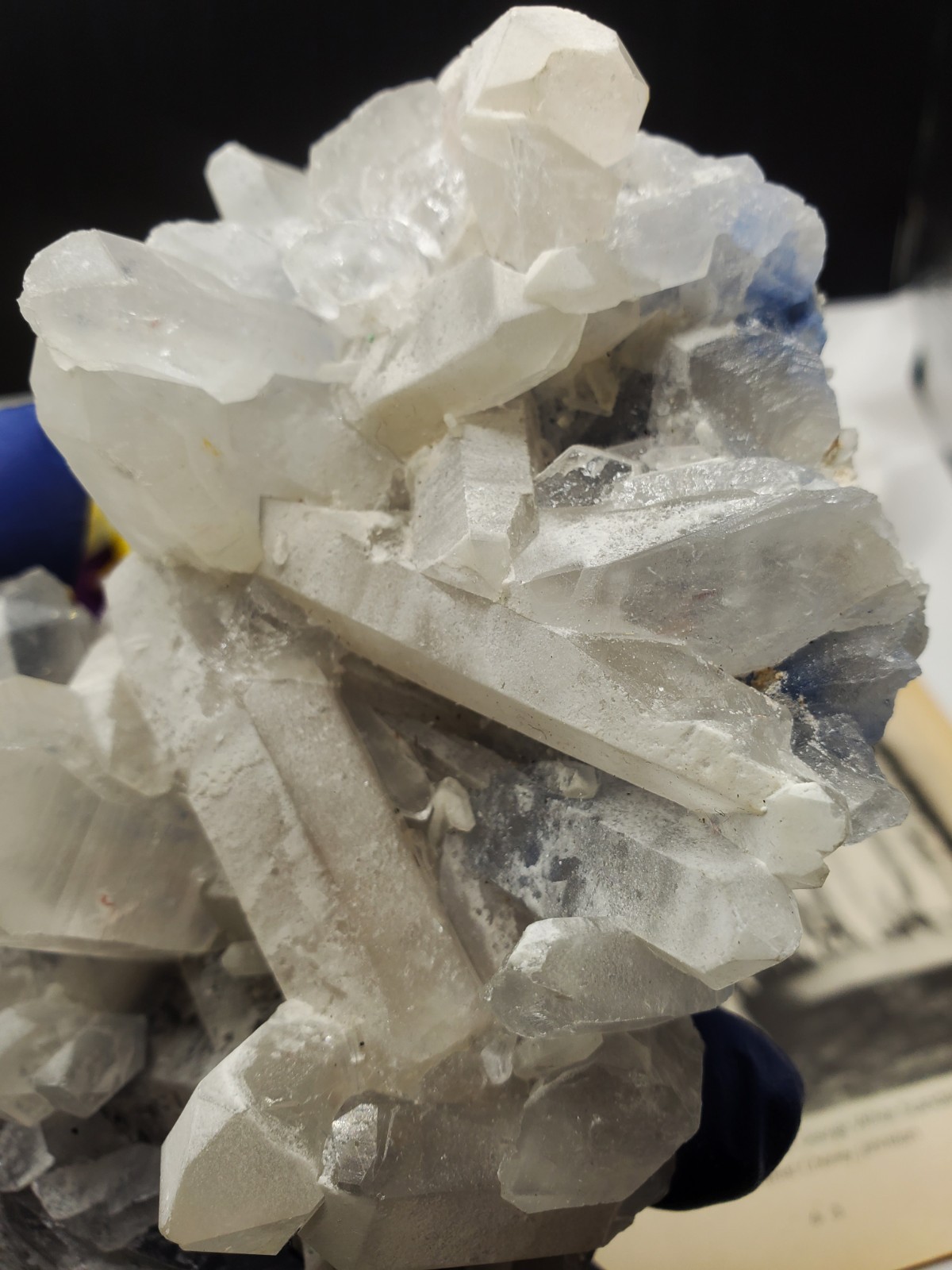 Dumortierite in Quartz Cluster Specimen Brazil 442g