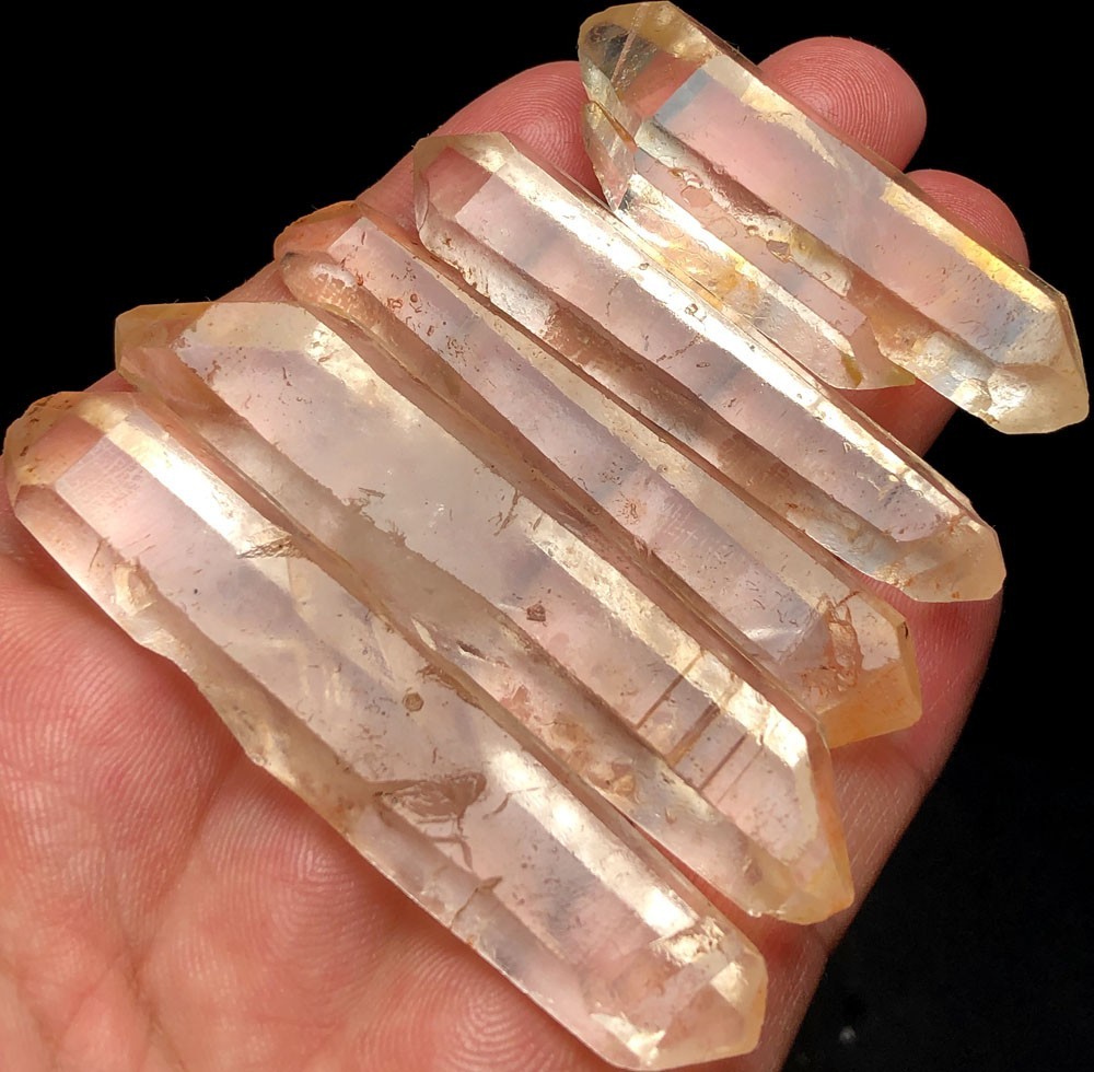 90g 5 Himalayan Natural singing Lemurian Quartz Lemurian Crystal Point DT t205