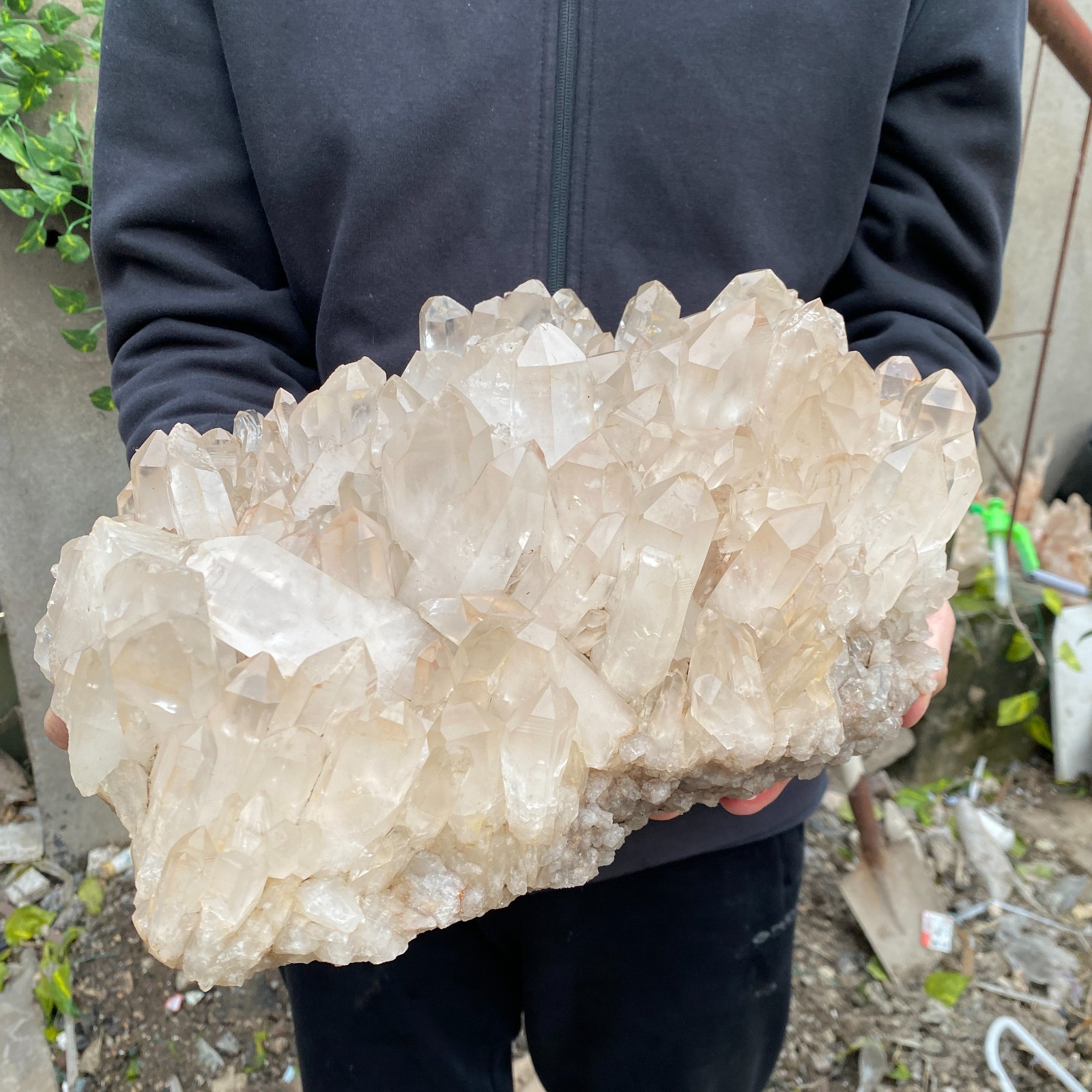 29.8LB Natural Clear White Crystal Quartz Cluster Rough Healing Specimen