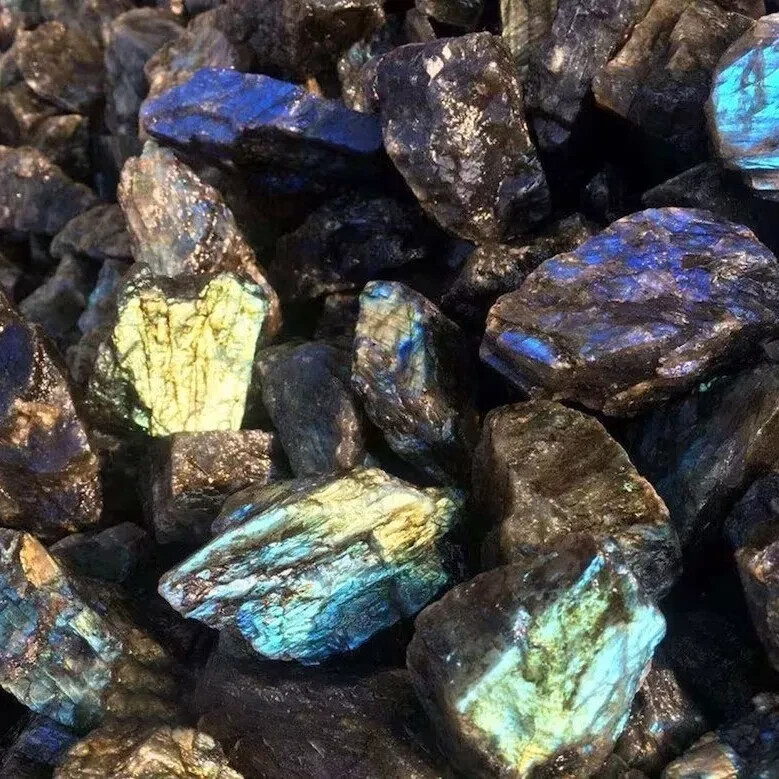 Flash Raw Labradorite Large Rough Mineral Rock Specimen Healing Crystal Gift 1PC