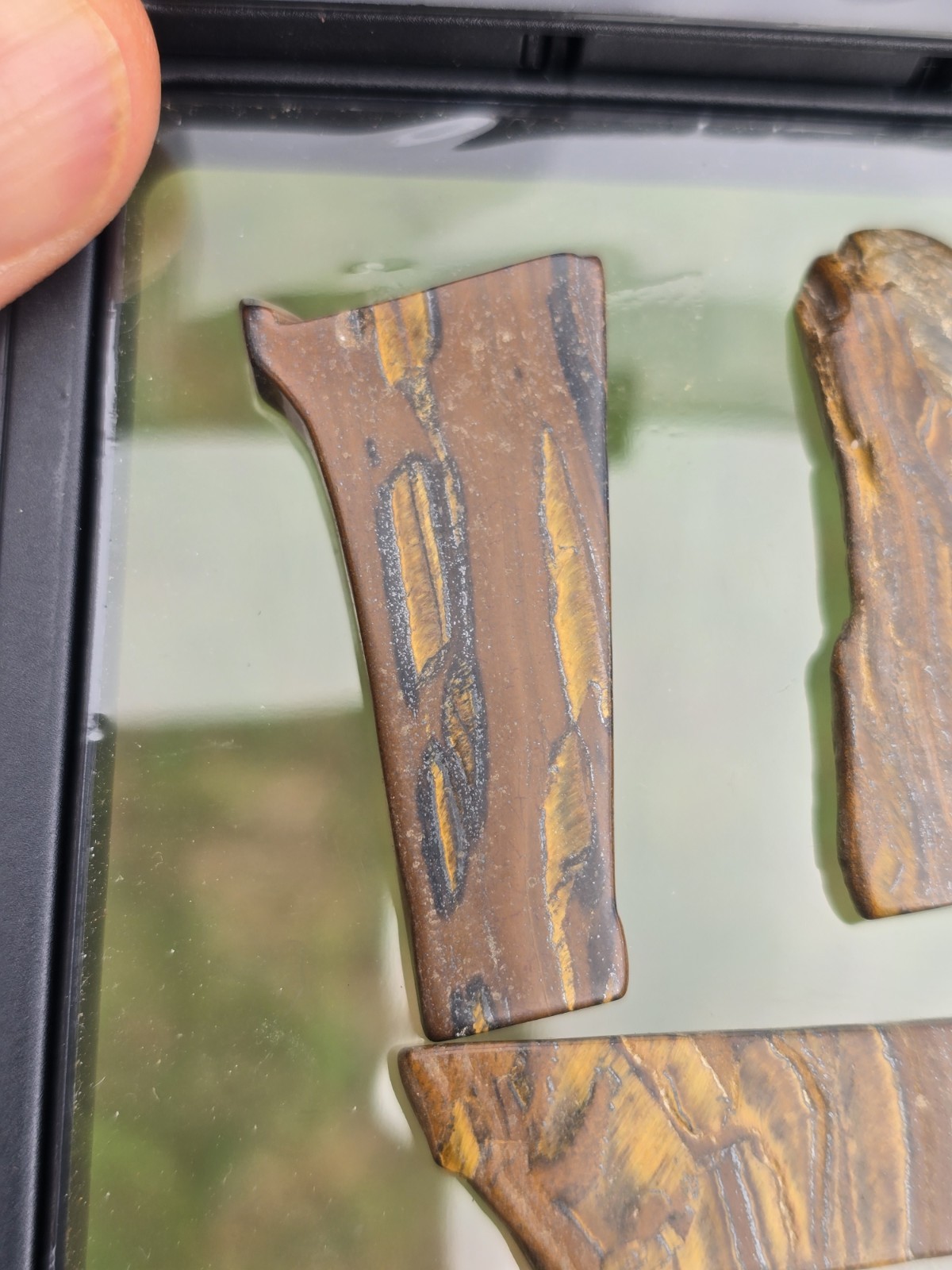 Natural Tiger’s Eye 3-Pc Set – Polished Irregular Shapes B2