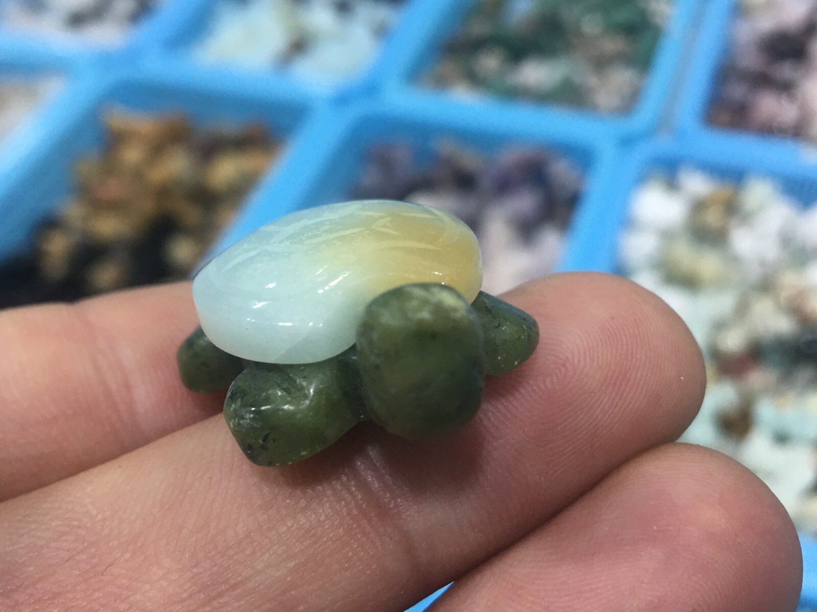 50pc Natural mix Quartz hand Carved Mini Sea turtle crystal Reiki healing