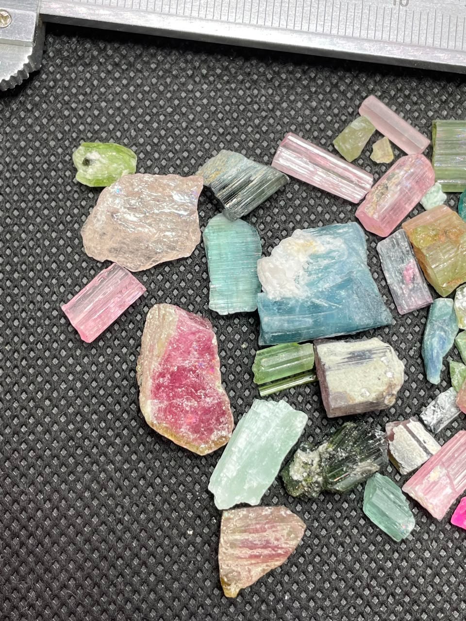 31.50G Natural Tourmaline Rough Mix Color Crystal Lot Untreated From Afghanistan