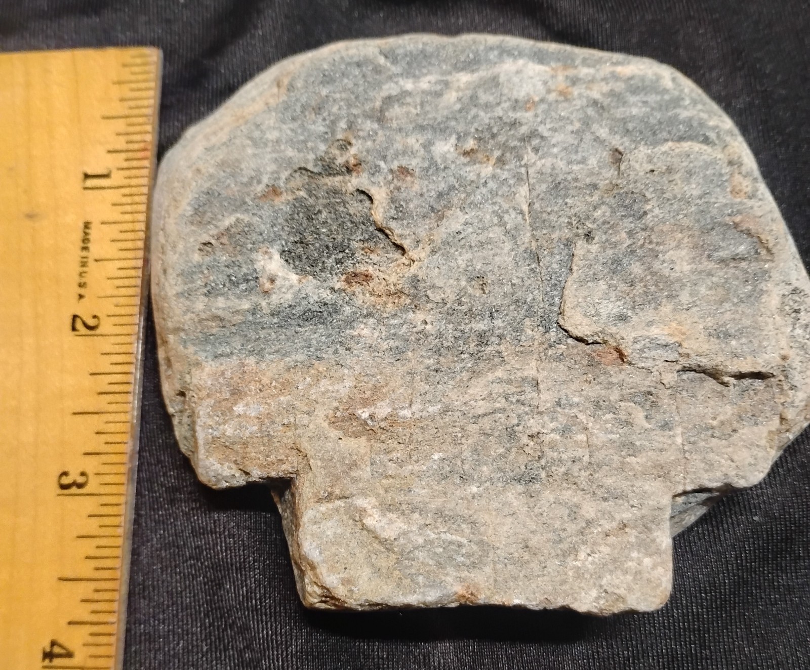 RARE Natural Skull Shaped Phyllite – Human Head Profile w/ Pirate Patch Eye