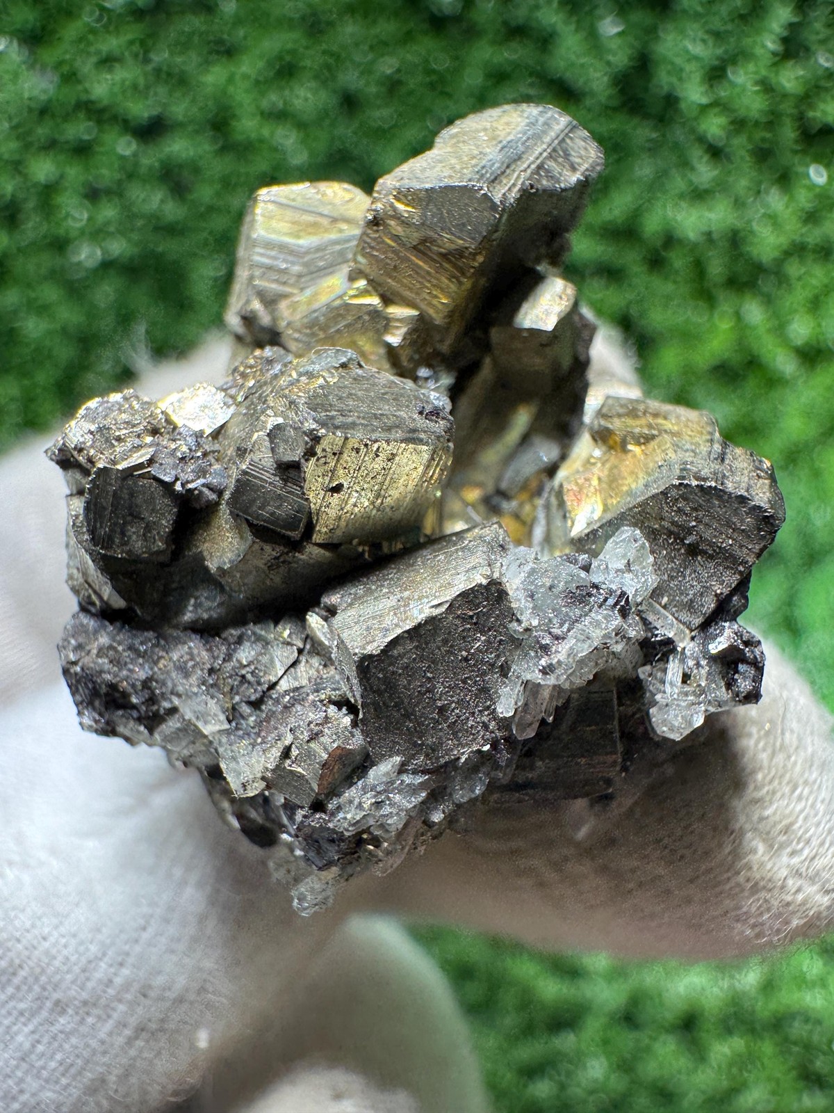 SHINY Cluster of Pyrite, Galena & Quartz from / N409