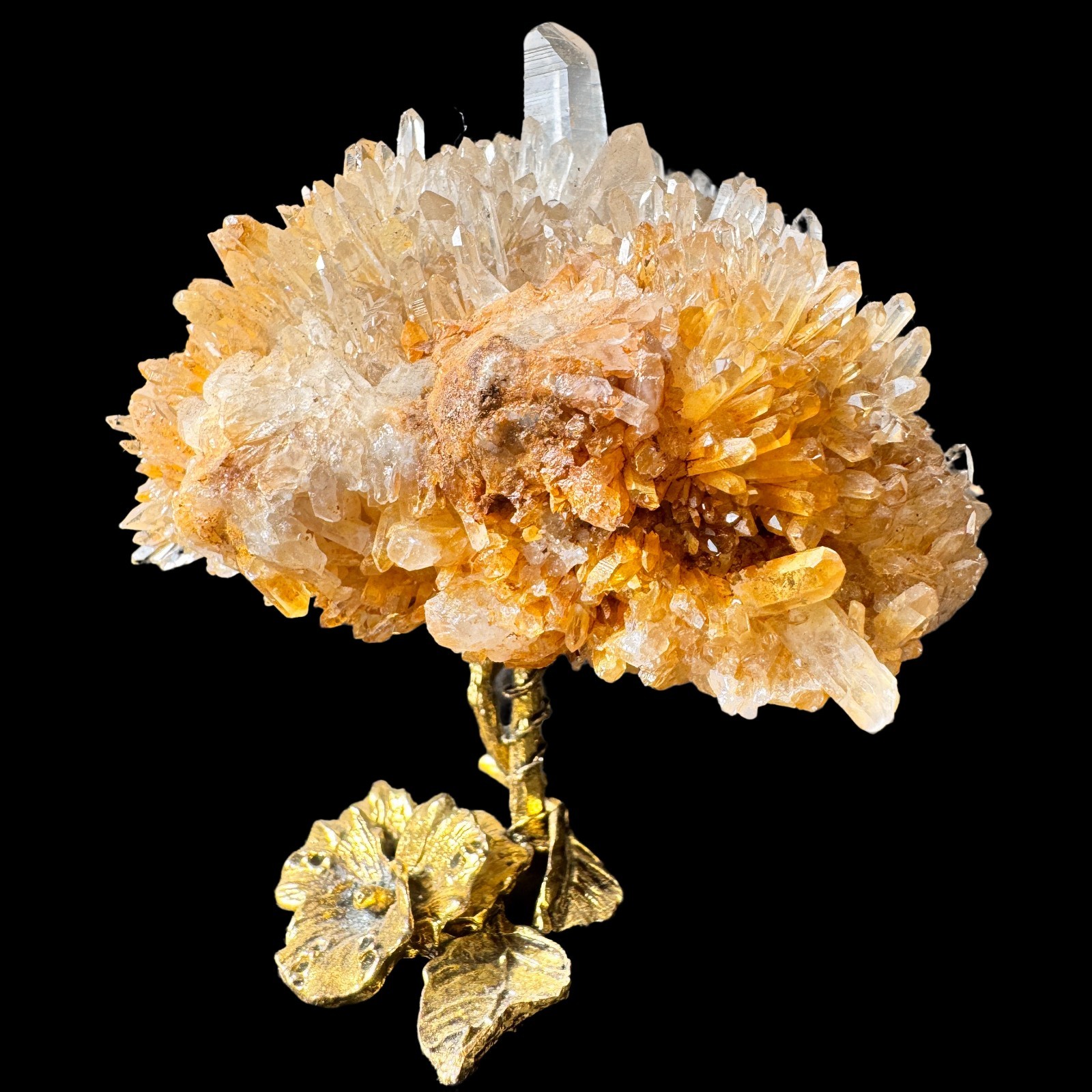 Premium Natural Clear Quartz Crystal Cluster Mineral Specimen 3.3″ for Display