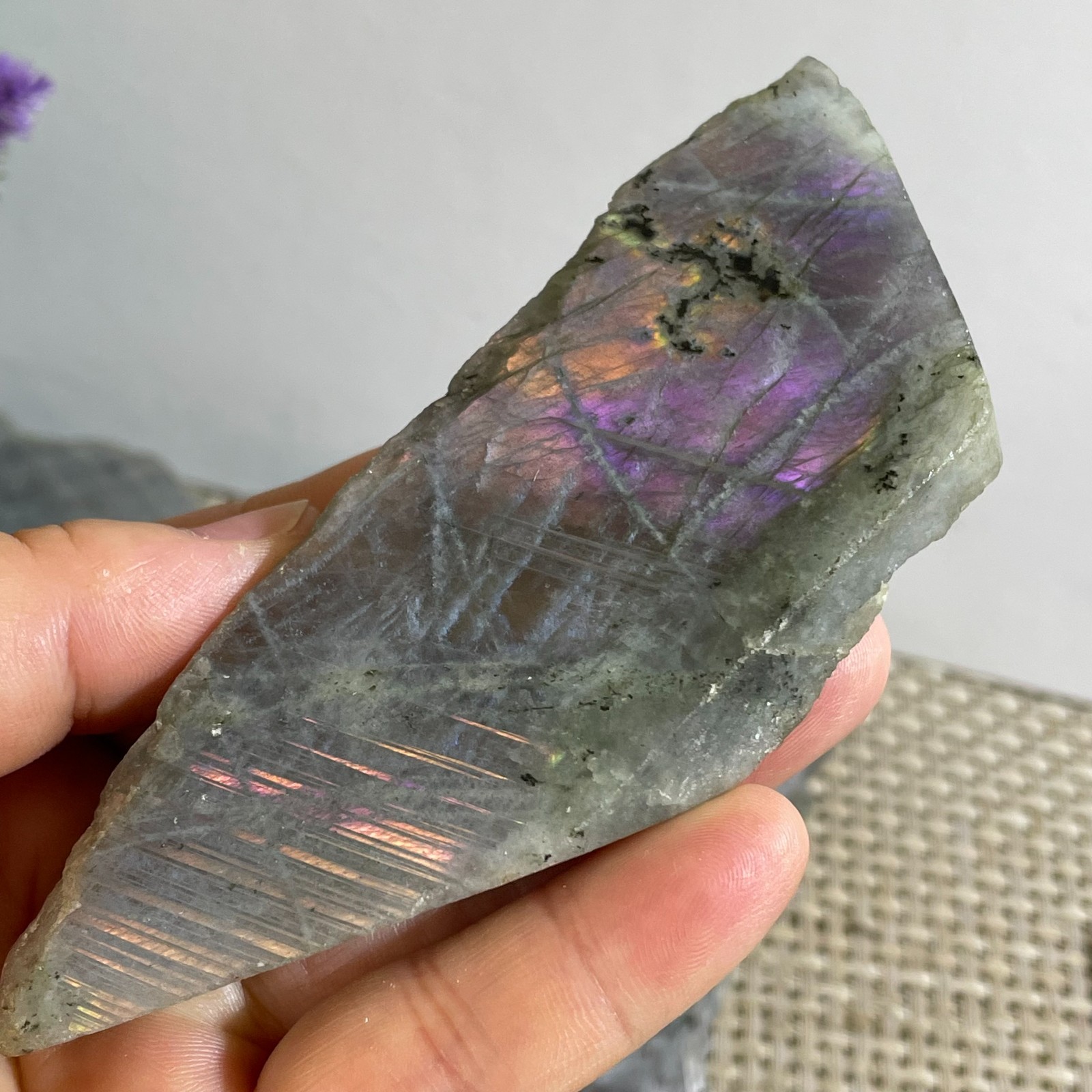 Natural Labradorite Crystal gemstone rough original Specimen 103g