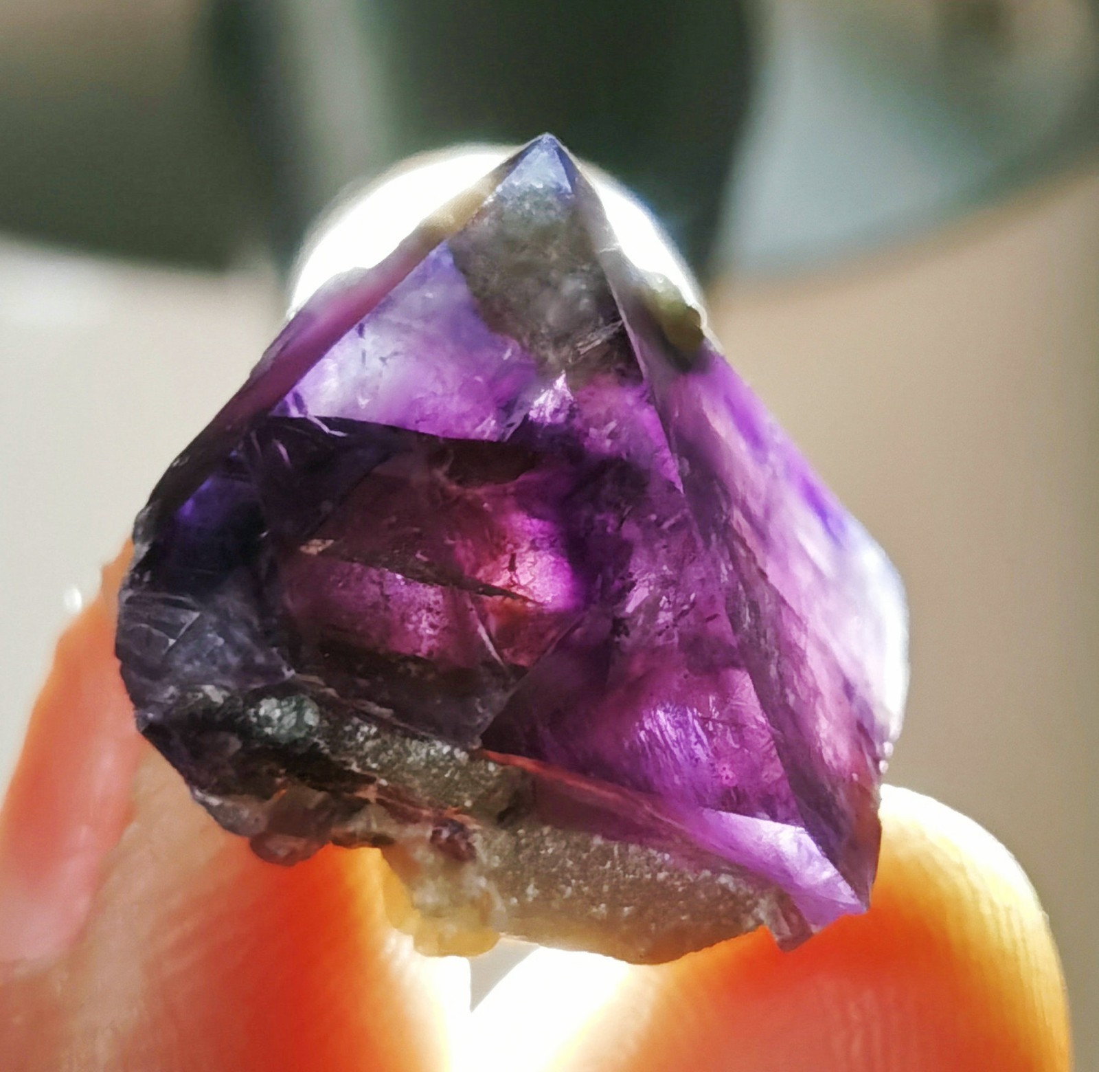 Rare Natural Purple Octagonal Fluorite Mineral Specimen China