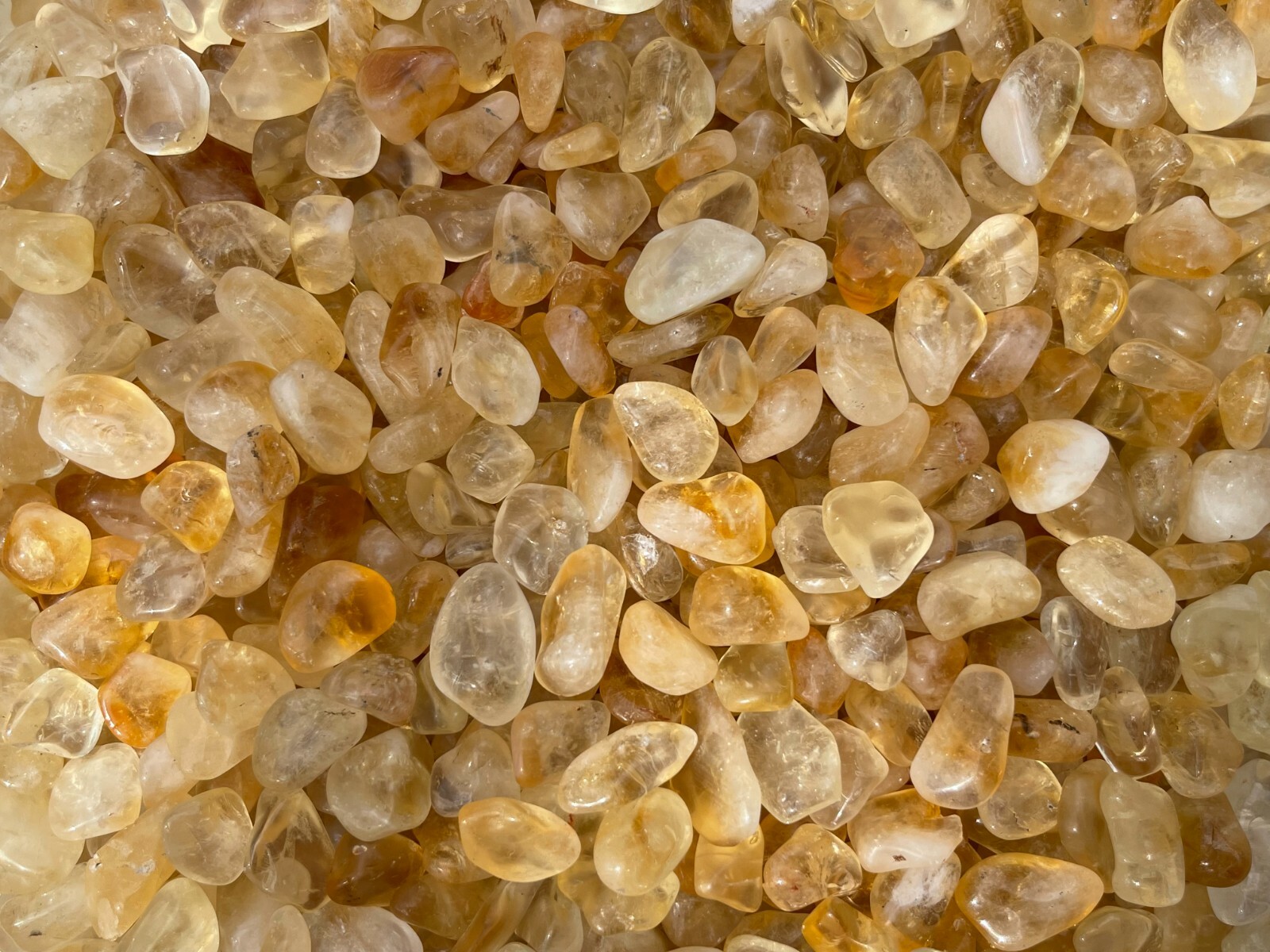 Grade A++ Citrine Tumbled Stone, 0.7″-0.85″ Tumbled Heated Citrine,Pick How Many