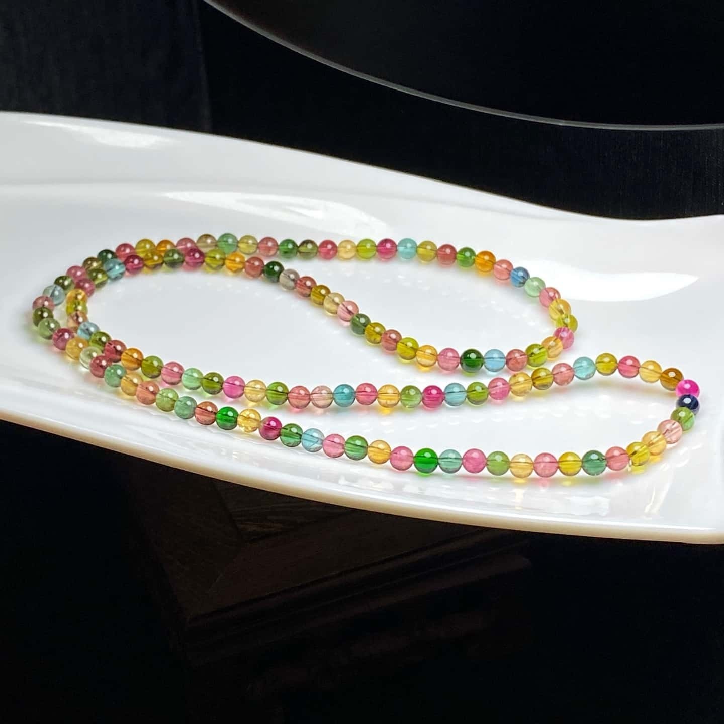 4.5mm Top Natural watermelon tourmaline quartz Crystal Bracelets Reiki Healing