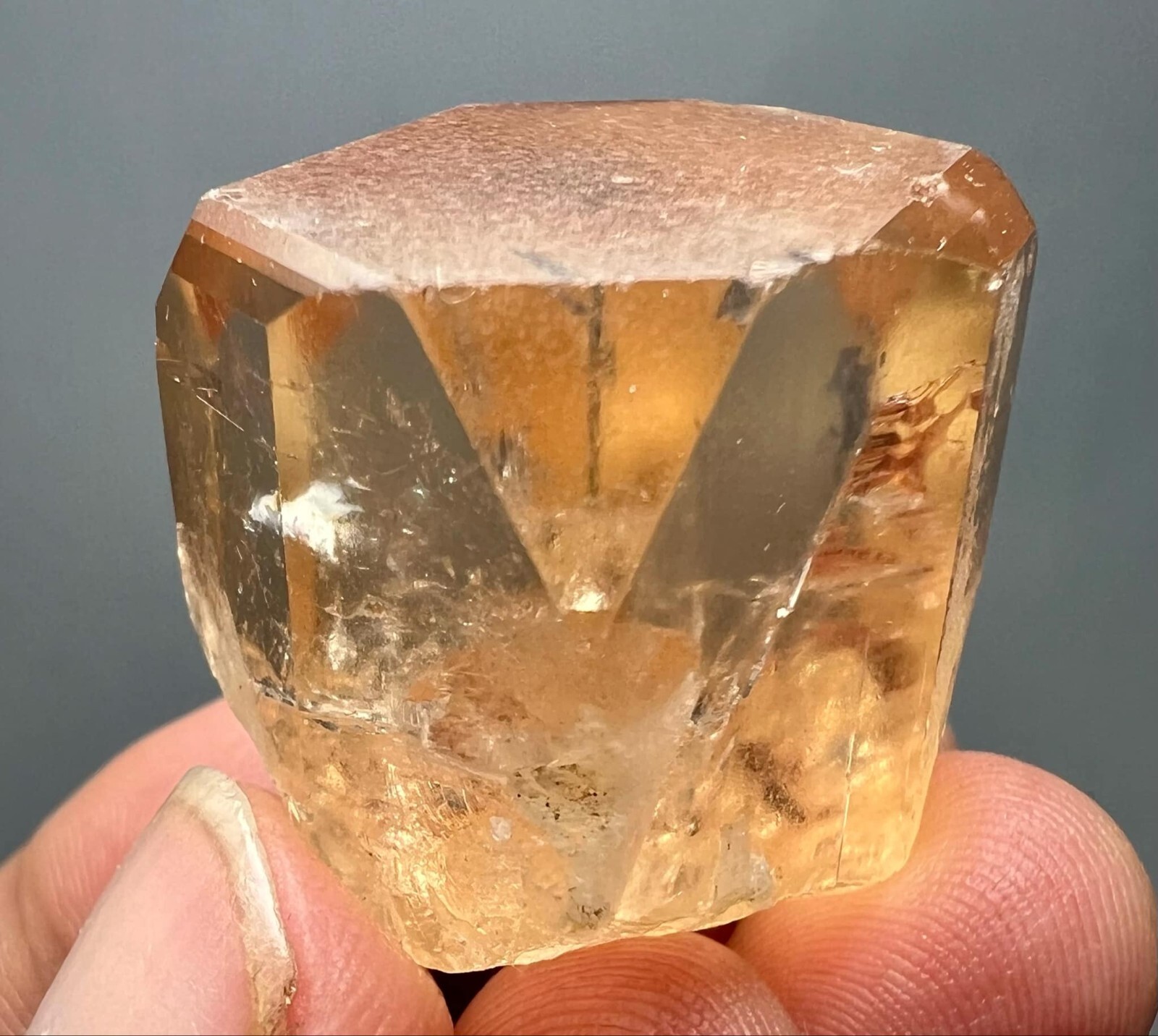 215 Carat Natural !!! Eye Clean Top Honey Color Topaz Huge Crystal @PAK