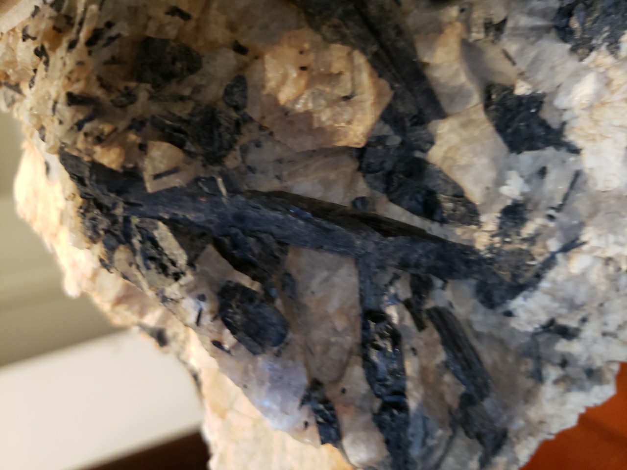 Huge 19 Pound Black Dark Blue Tourmaline Lepidolite Rough Boulder Rock Specimen