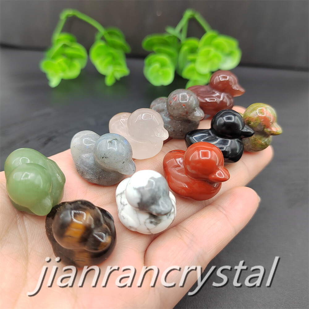 50pcs Mix Natural Quartz Crystal Duck Skull Carved Animal Skull Wholesale