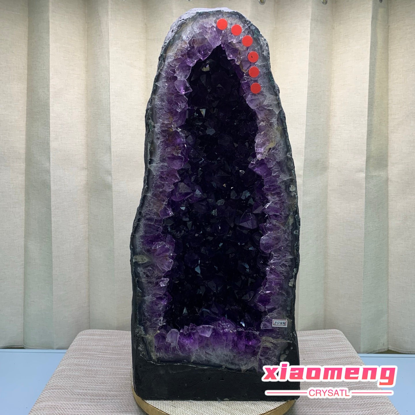 55LB Natural Amethyst Geode Quartz Crystal Cluster Cathedral Energy healing
