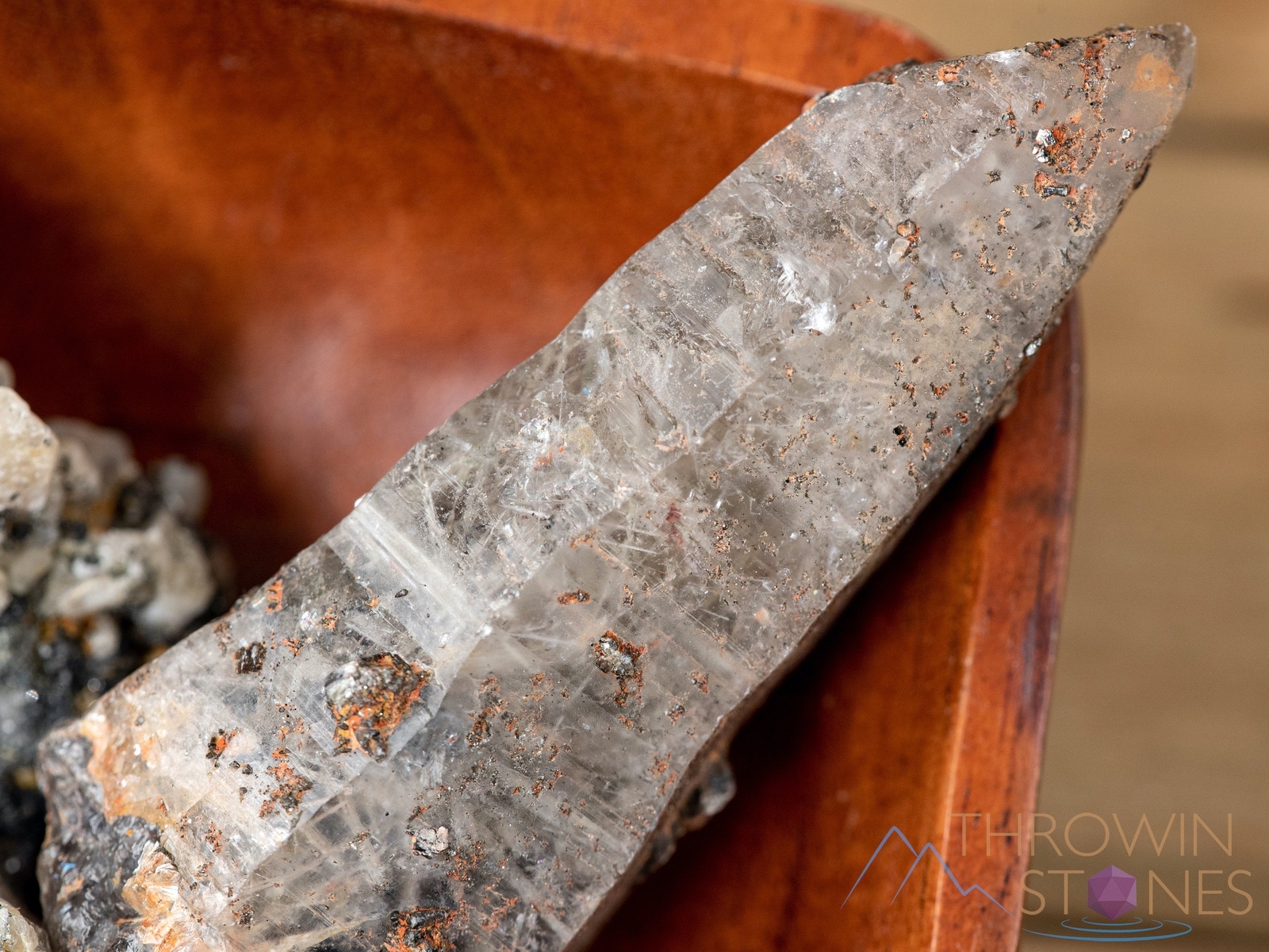 WITCHES FINGER, Clear QUARTZ, Raw Crystal Point, Thick, Gothic Home Decor, E0481