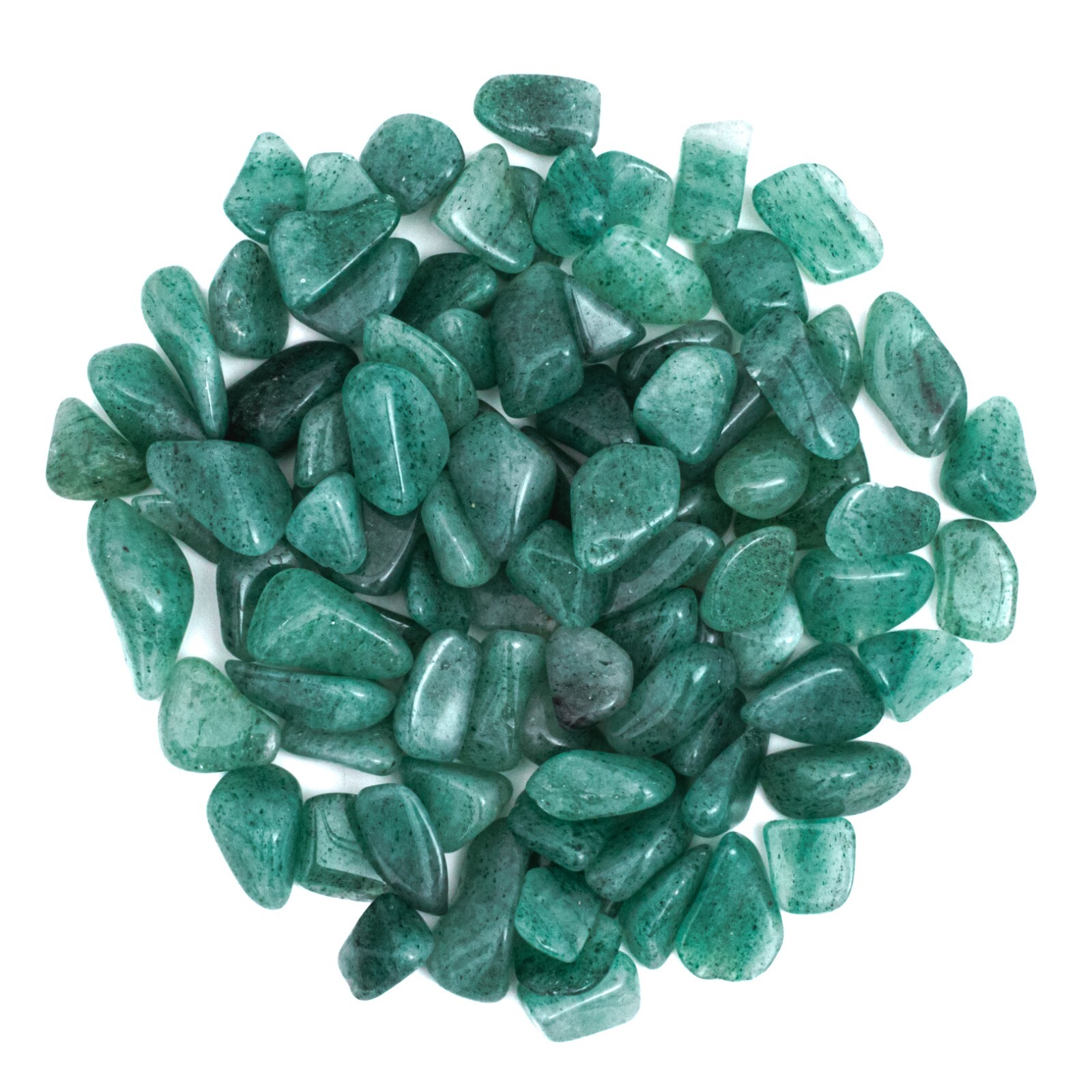 1/2 lb Small Tumbled Dark Green Aventurine Quartz Gemstone Crystals Bulk Gems