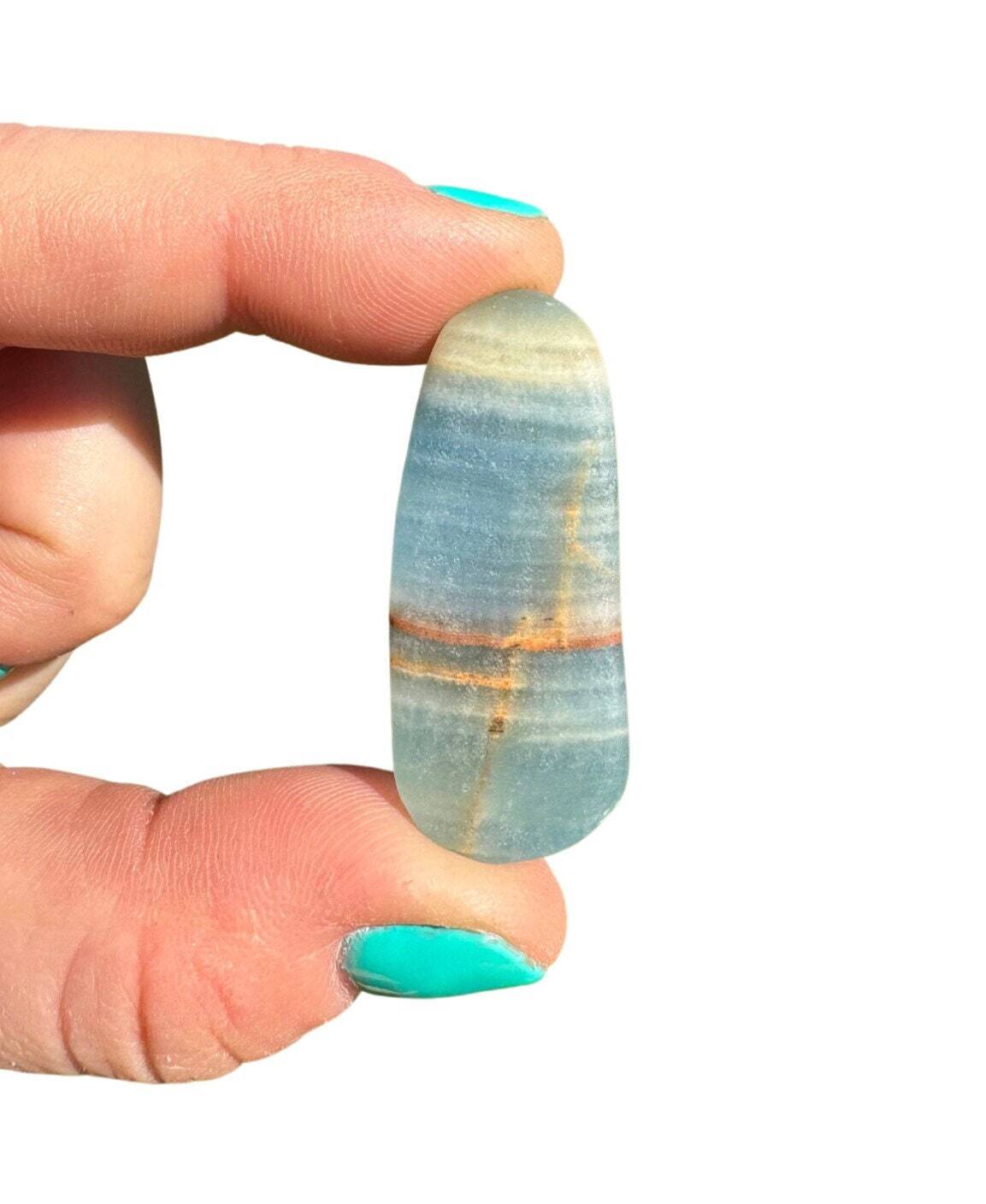 Lemurian Aquatine Calcite (Tumbled, Not Polished), Blue Calcite from Argentina