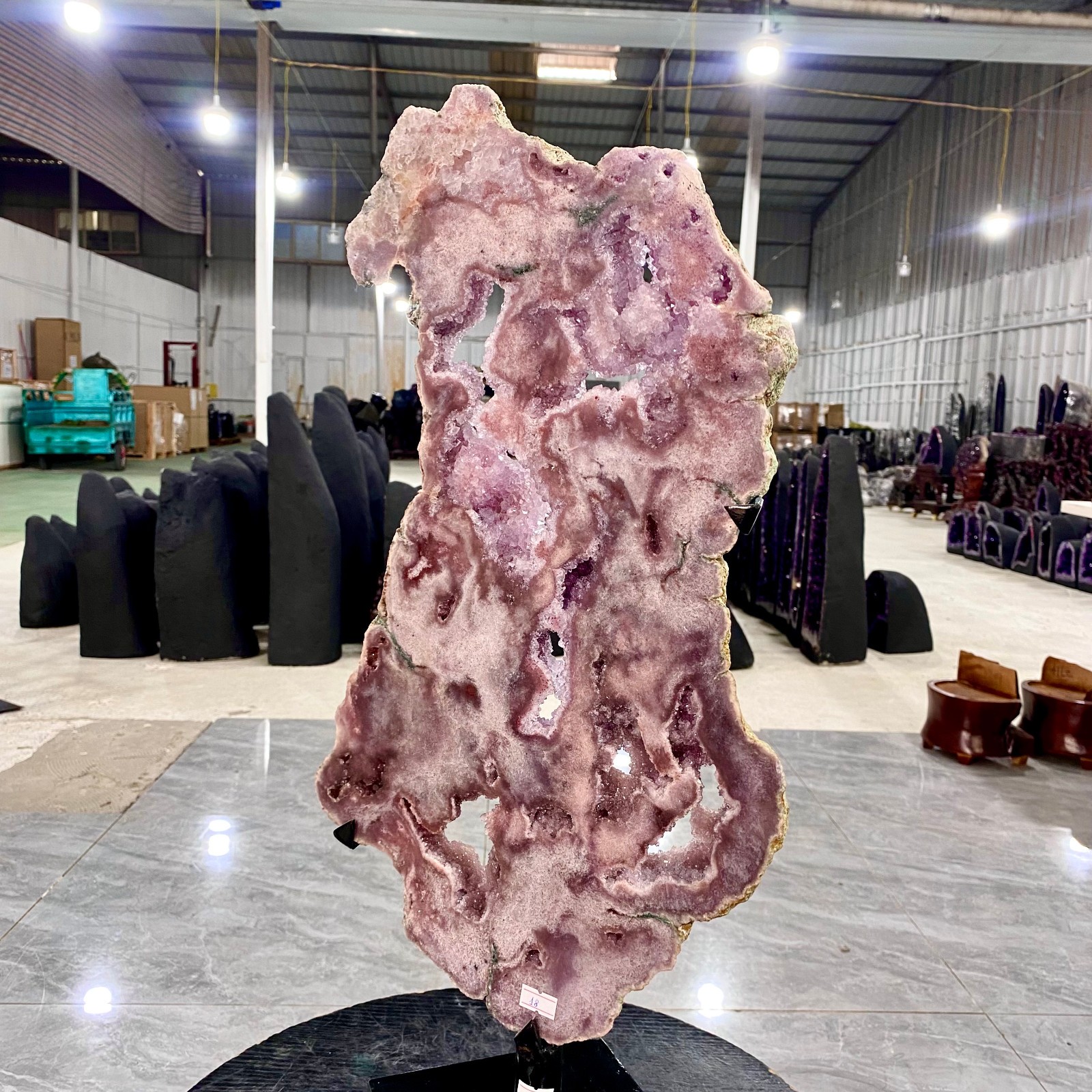 10LB Natural Pink Amethyst Slice Polished Crystal Slab Mineral Specimen Healing