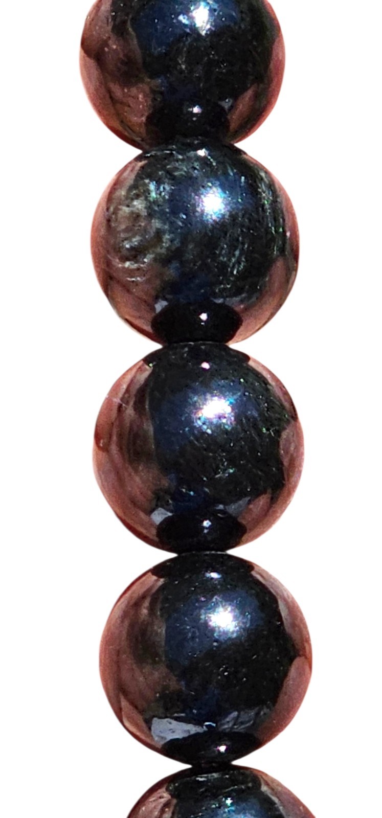 Hypersthene Natural Crystal Bracelet 10mm Healing Stone Stretch Bracelet Unisex