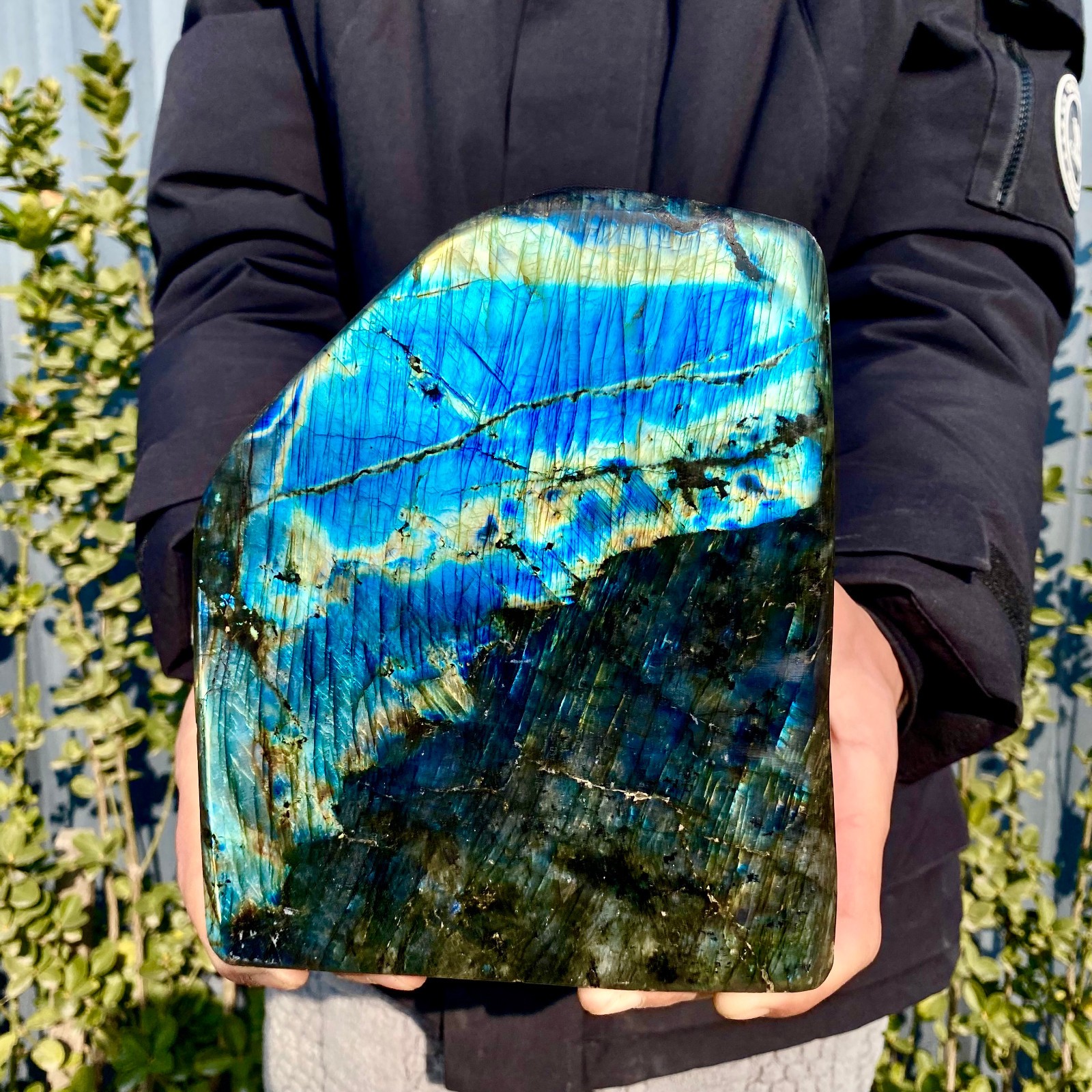 8.19LB Natural Gorgeous Labradorite Quartz Crystal Stone Specimen Healing