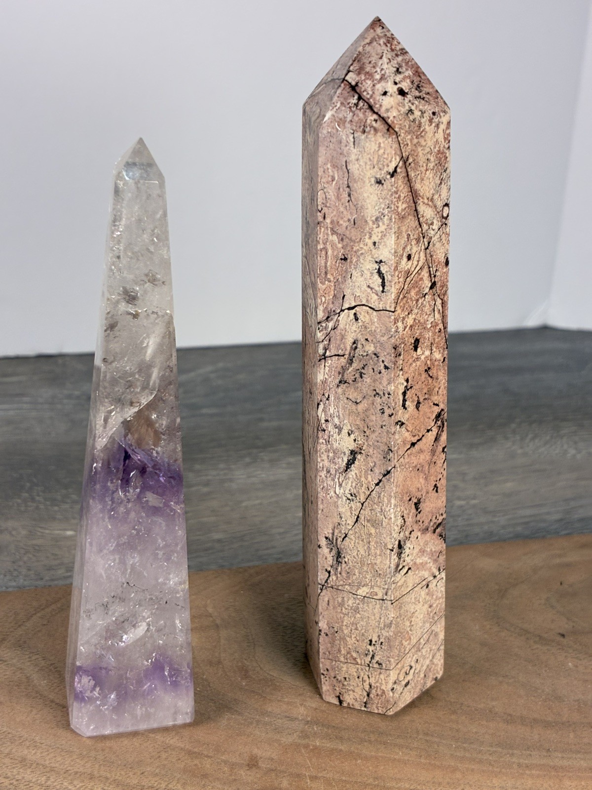 Obelisk Crystals Towers Chakras Point Healing 8 Pc Over 2 Lb Mixed Stone 3”-6”