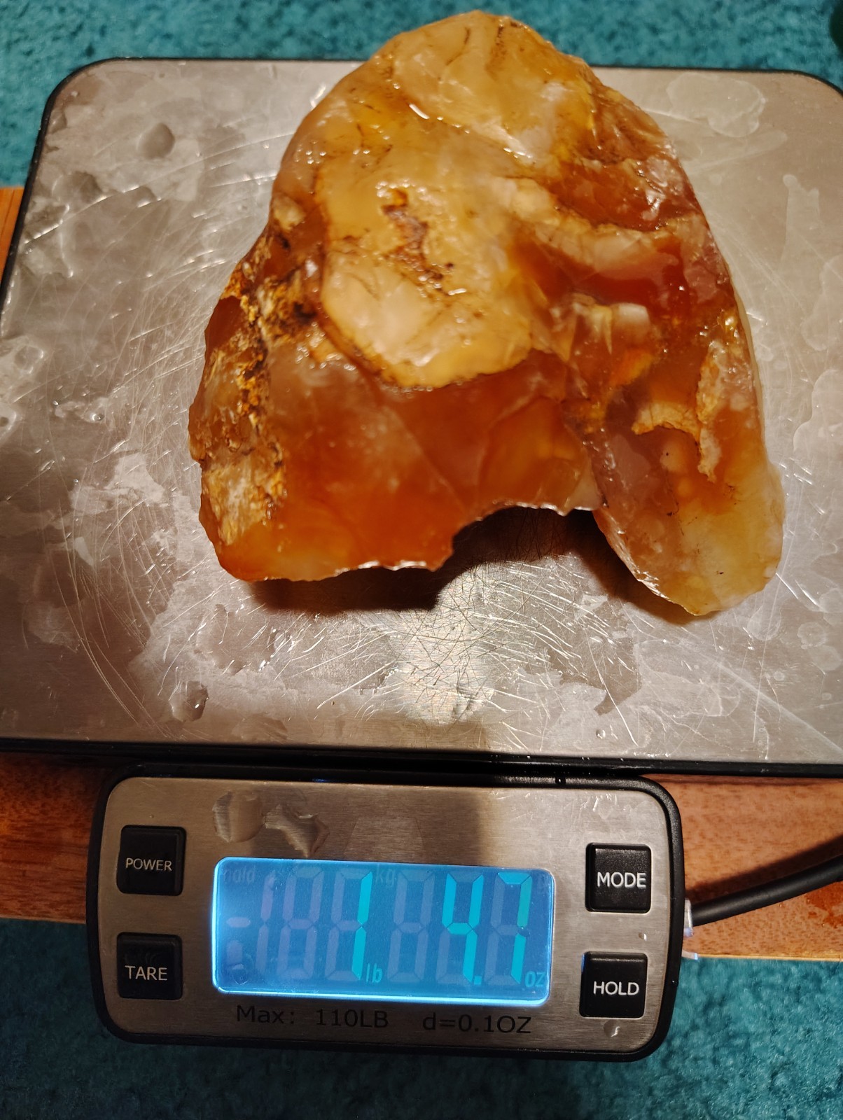 STUNNING, Aa+ southern Oregon carnelian agate uncut large specimen 1lb 4.7oz 4in