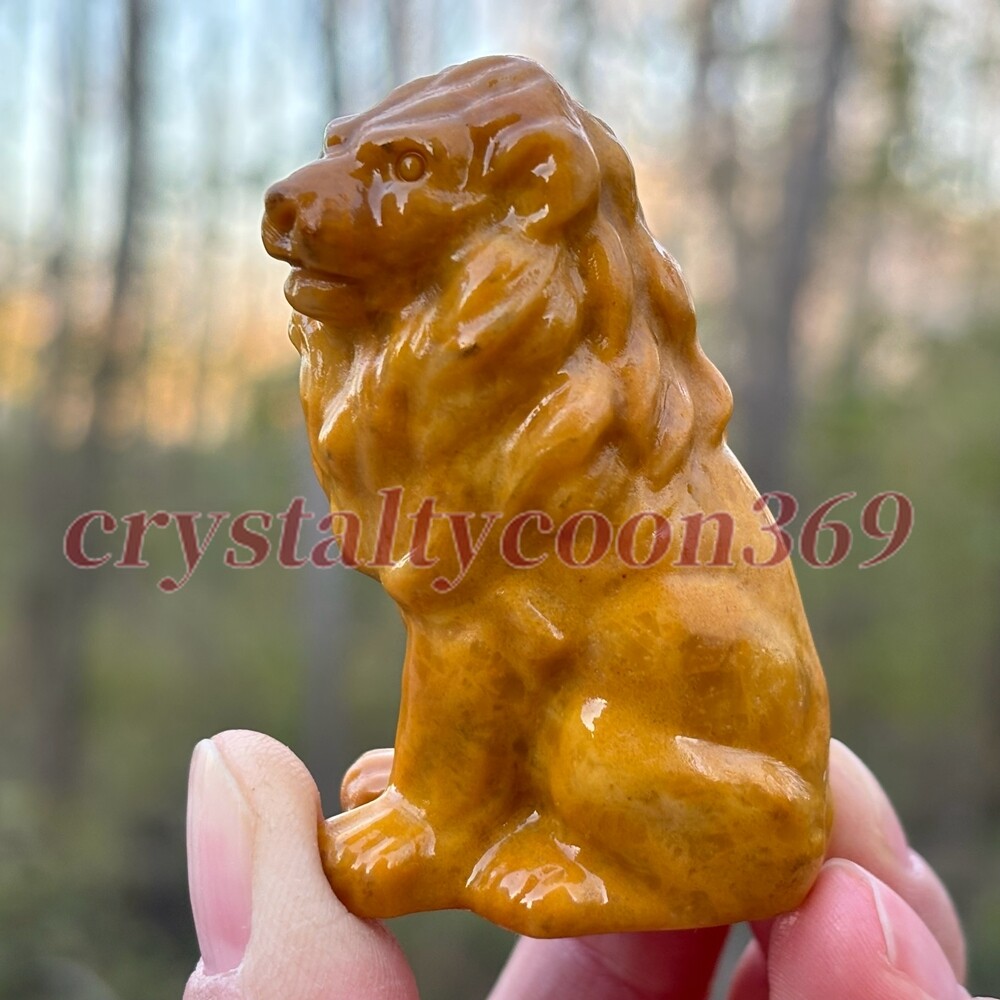 2″ Natural Quartz Crystal Lion Skull Hand Carved Quartz Crystal Reiki Animal 1pc