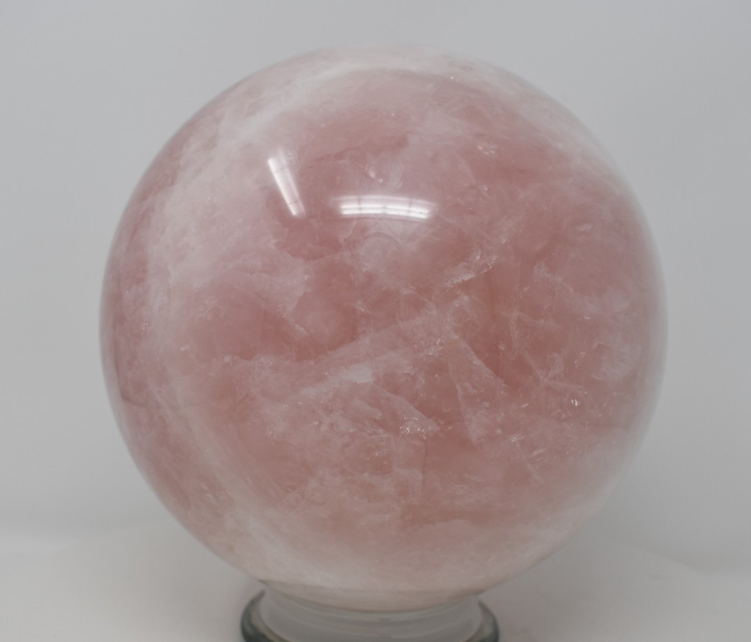 Large Rose Quartz Sphere 187 mm 20 lb 1 oz