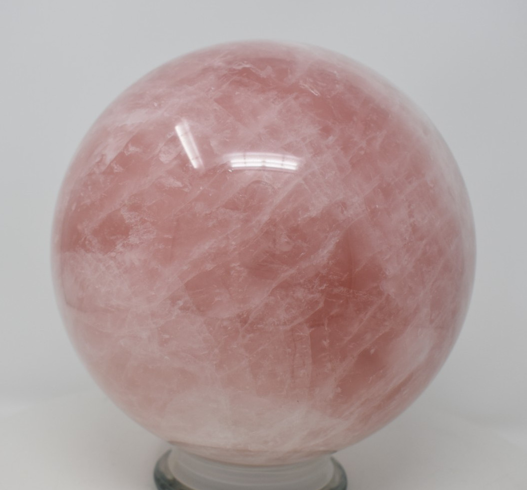 Large Rose Quartz Sphere 187 mm 20 lb 1 oz