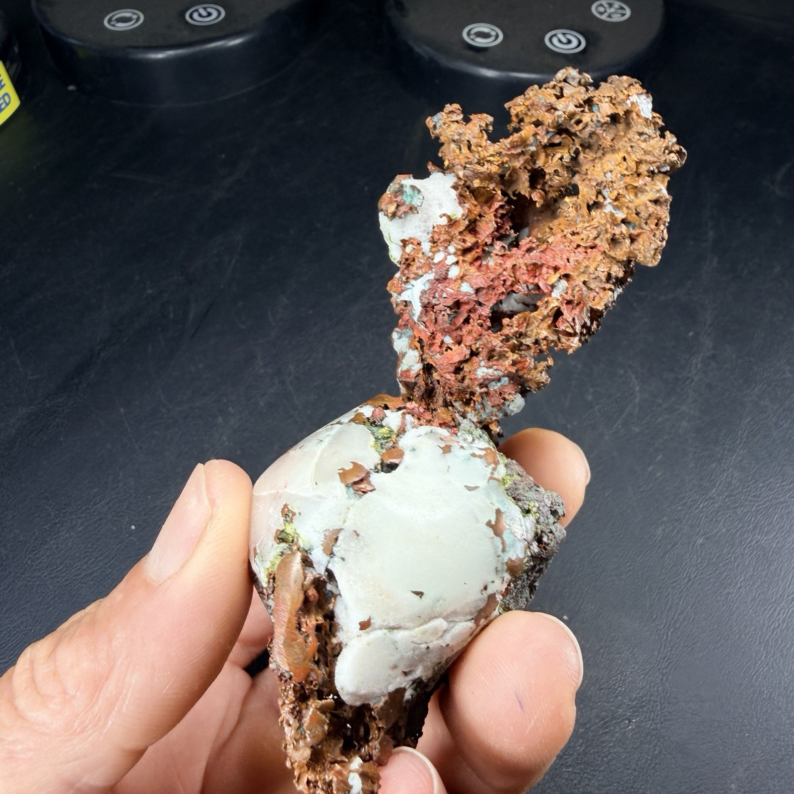 Datolite on Copper with Epidote from Caledonia Mine, Michigan *VIDEO*