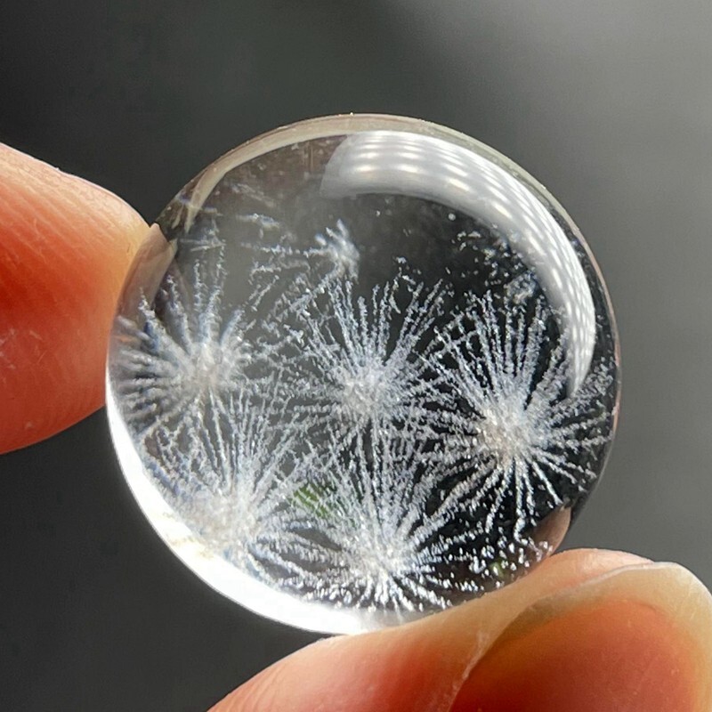 18mm New Find Rare NATURAL PRETTY Fireworks phantom QUARTZ CRYSTAL Sphere BALL