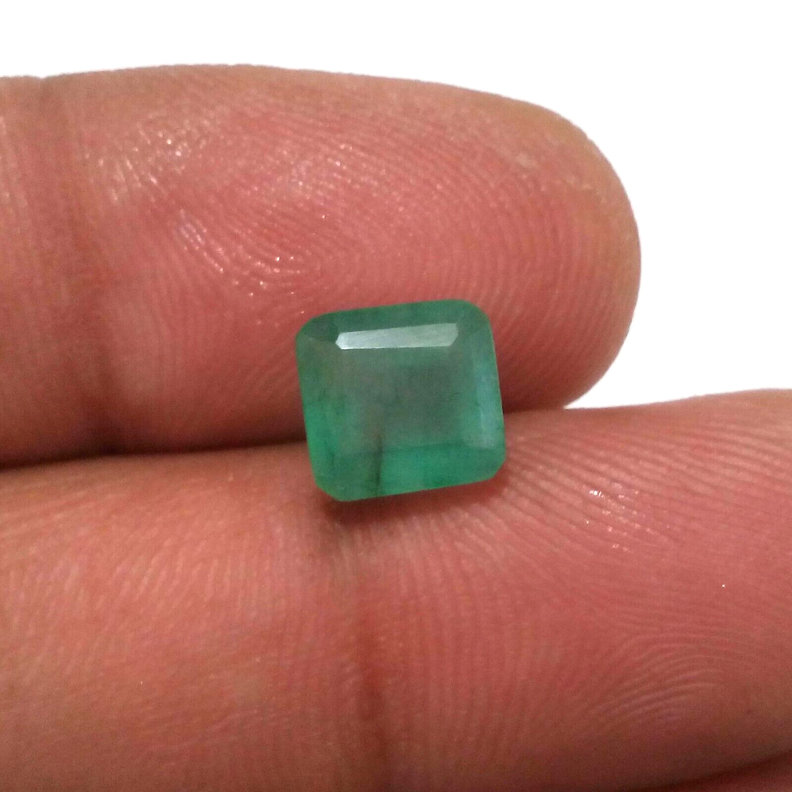 Natural Zambian Emerald Faceted Emerald Cut Shape 2.95 Crt Green Loose Gemstone