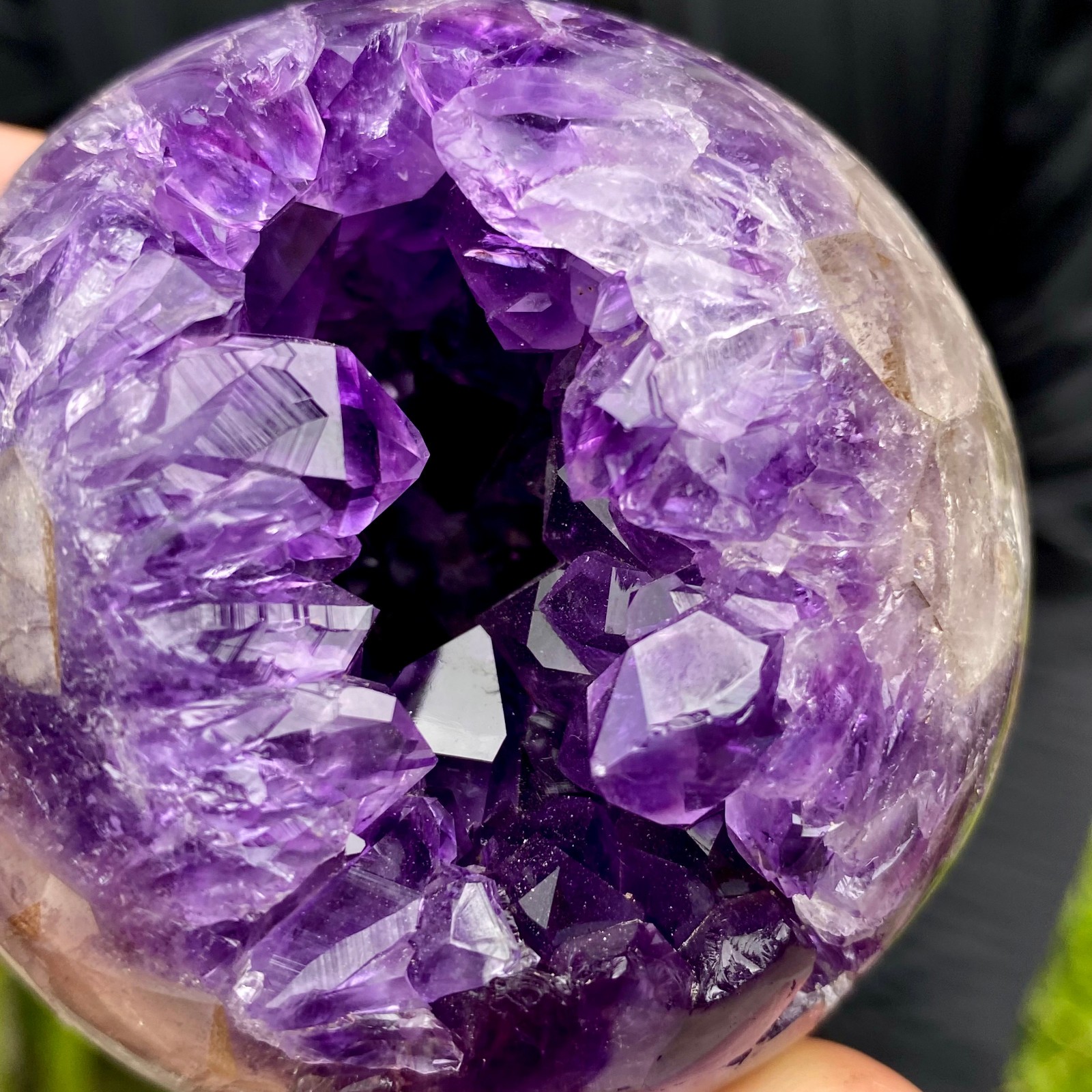 381G Natural Amethyst Agate Opening Smile Quartz Cluster Crystal Specimen Heal