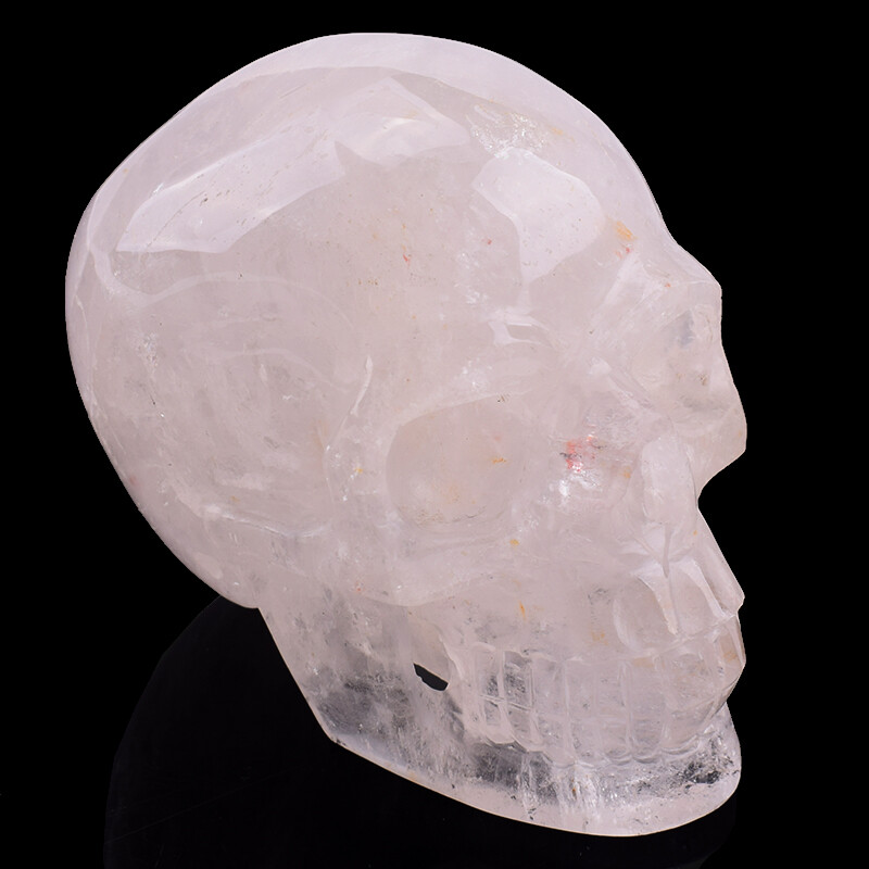 5.1” Natural Quartz Rock Carved Crystal Skull,Crystal Healing,Super Realistic