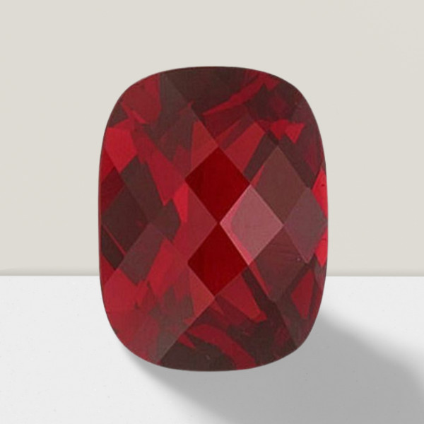Garnet Cushion Cut Gemstone 6.1 Cts – 14×10 mm AAA+ Loose Gem