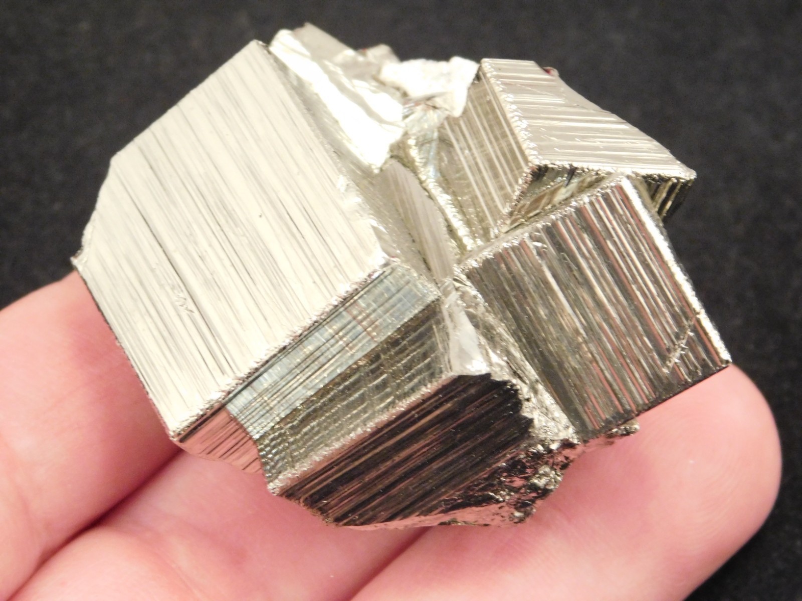 Smaller Nice and 100% Natural Pyrite CUBE Cluster Huanzala Mine Peru 132gr