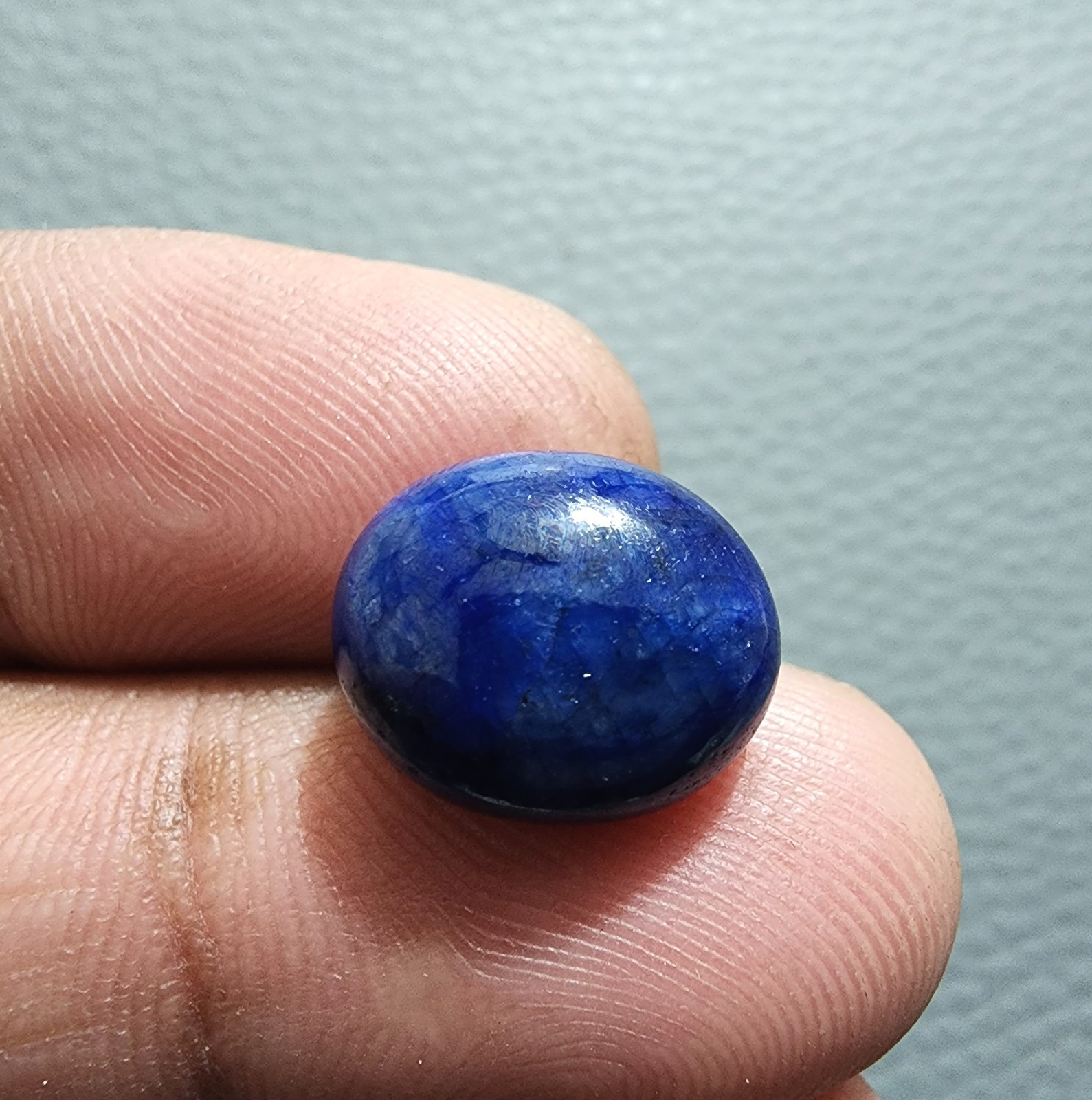 14.80Ct Rare Blue Sapphire Oval Shape Cabochon Loose Gemstone Smooth Polished