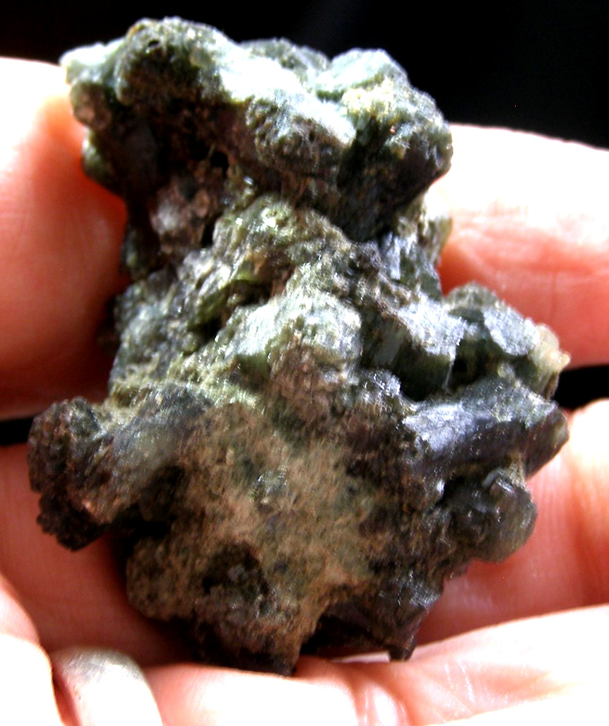 NATURAL CLUSTER of DARK PREHNITE – 4.5 x 3.4 x 2.6 cms 30.48 gms #3