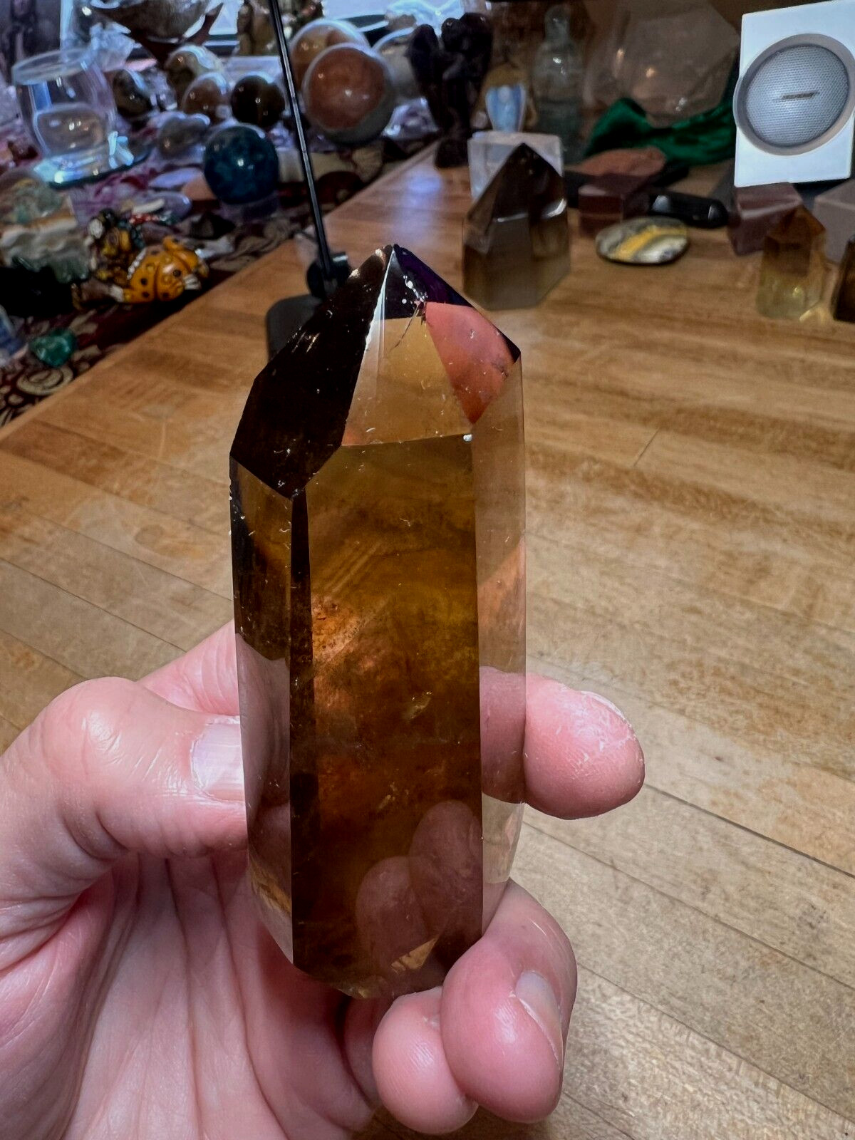 Rare Citrine Smokey Phantom DBL Terminated Crystal Point Zambia Africa 441